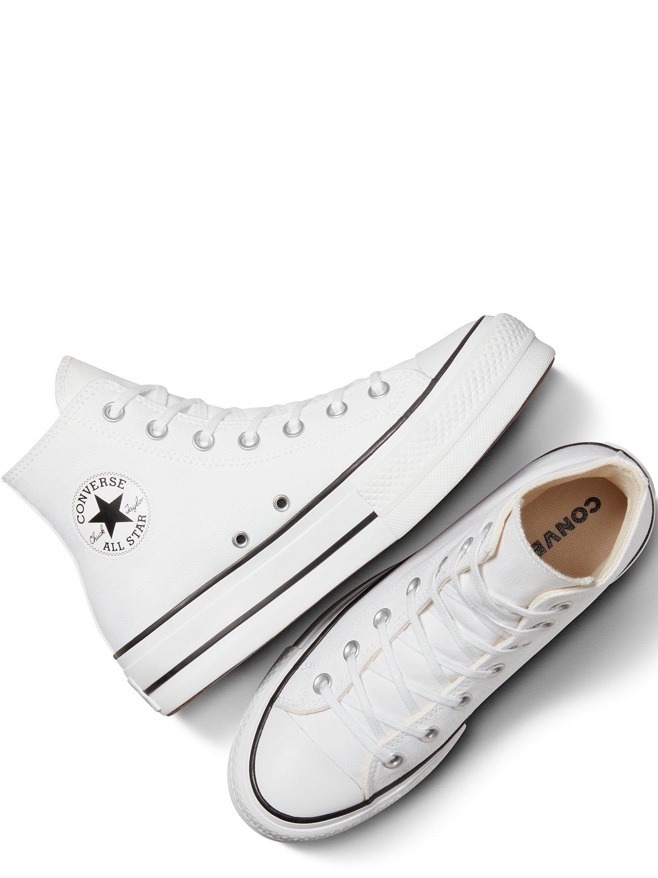 Image 5 of 8 of Converse Womens Lift Hi Top Trainers - White/Black