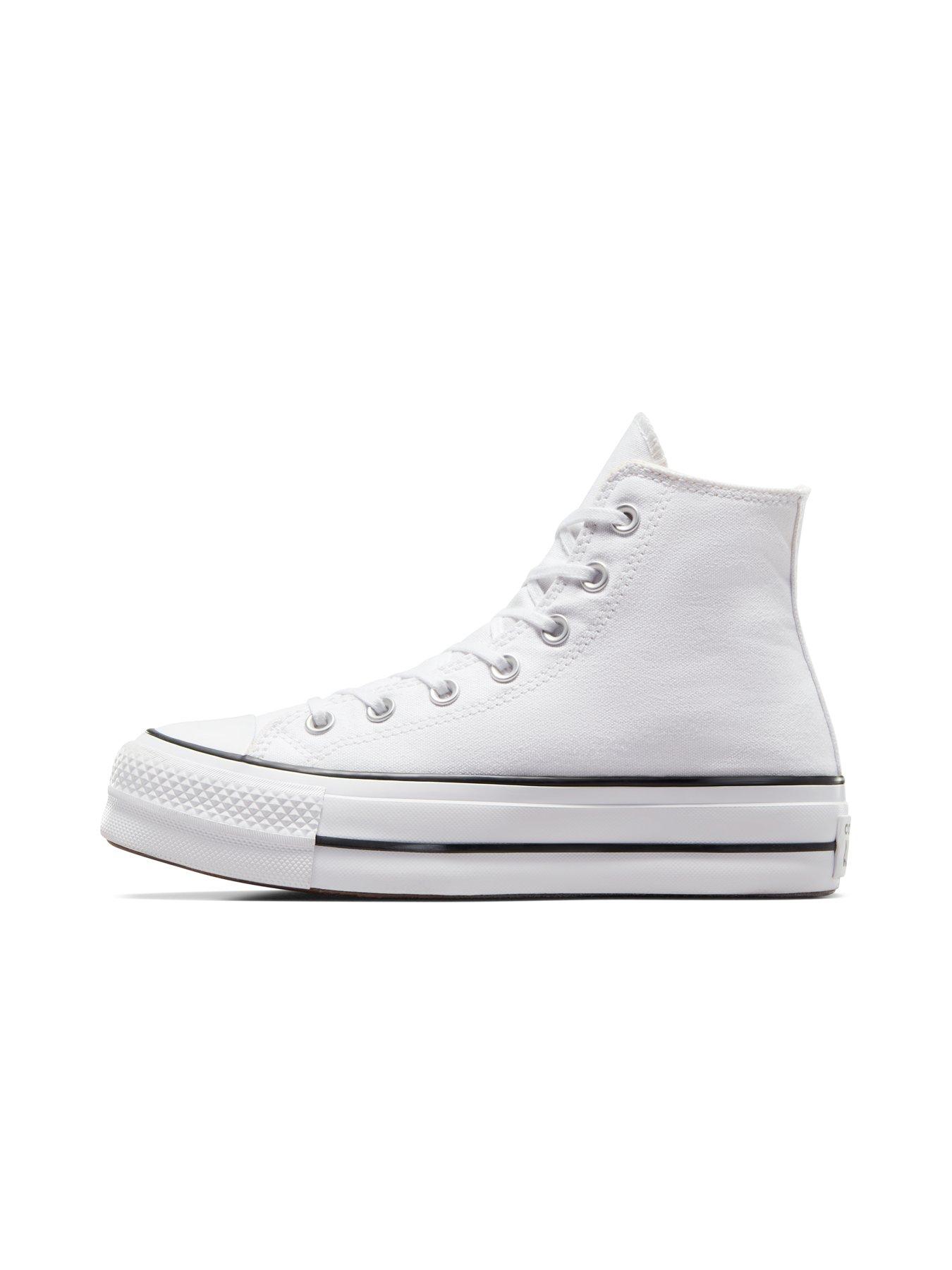 Image 7 of 8 of Converse Womens Lift Hi Top Trainers - White/Black