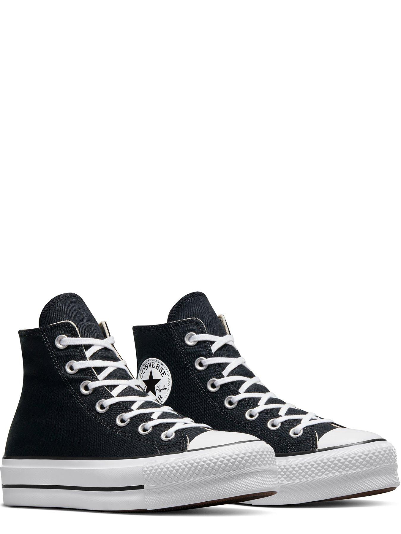 Image 2 of 7 of Converse Womens Lift Hi Top Trainers - Black/White