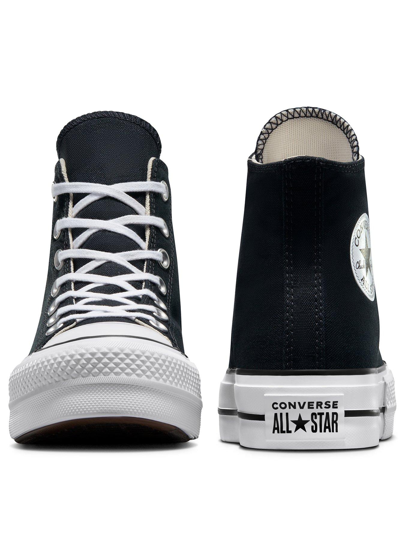 Image 3 of 7 of Converse Womens Lift Hi Top Trainers - Black/White