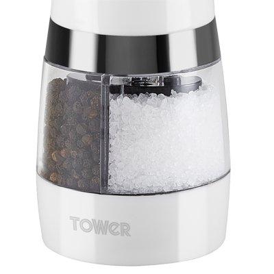 Tower Duo Electric Salt and Pepper Mill – White