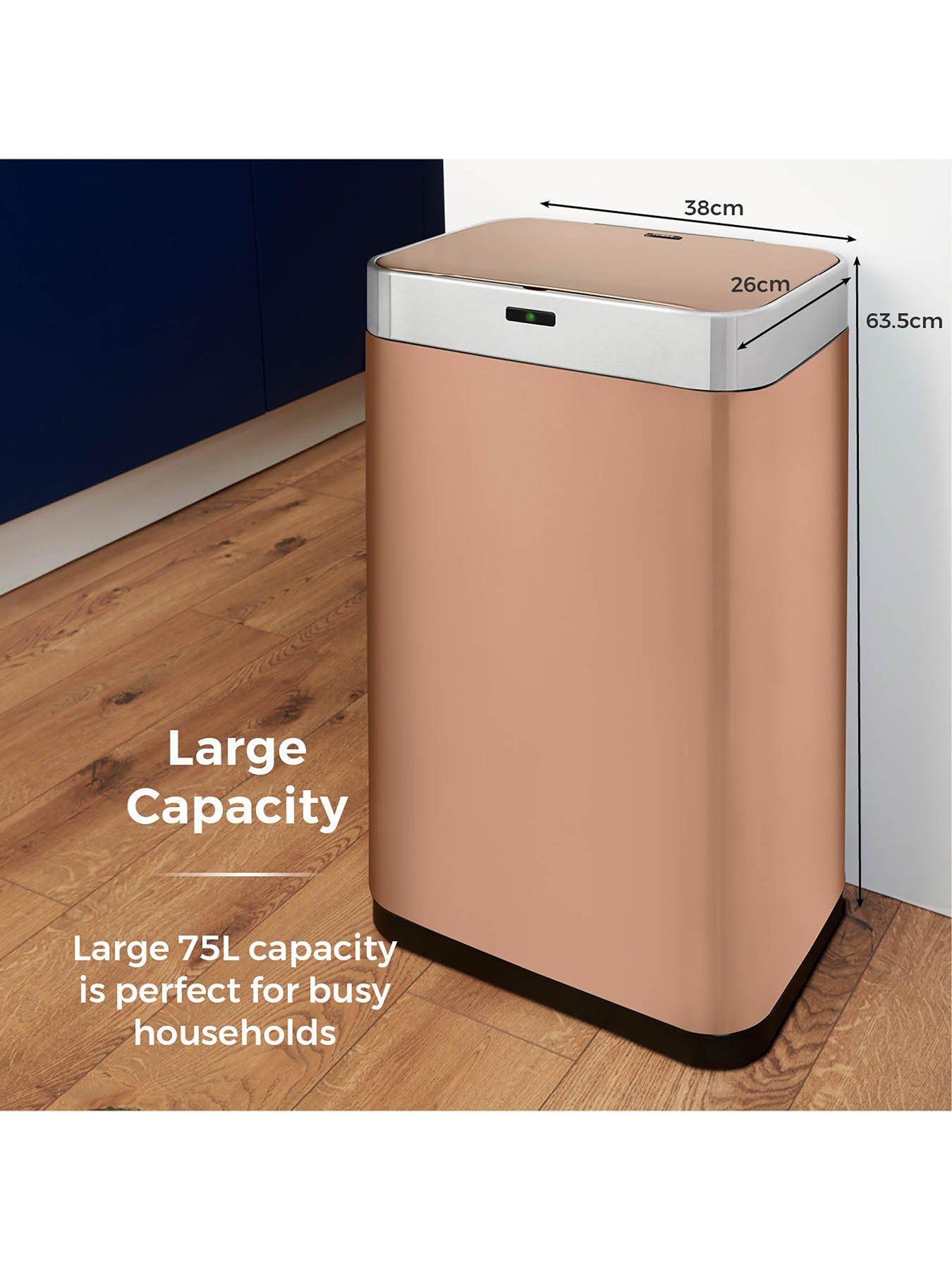 Image 5 of 7 of Tower &nbsp;75-Litre Rectangular Sensor Bin &ndash; Copper