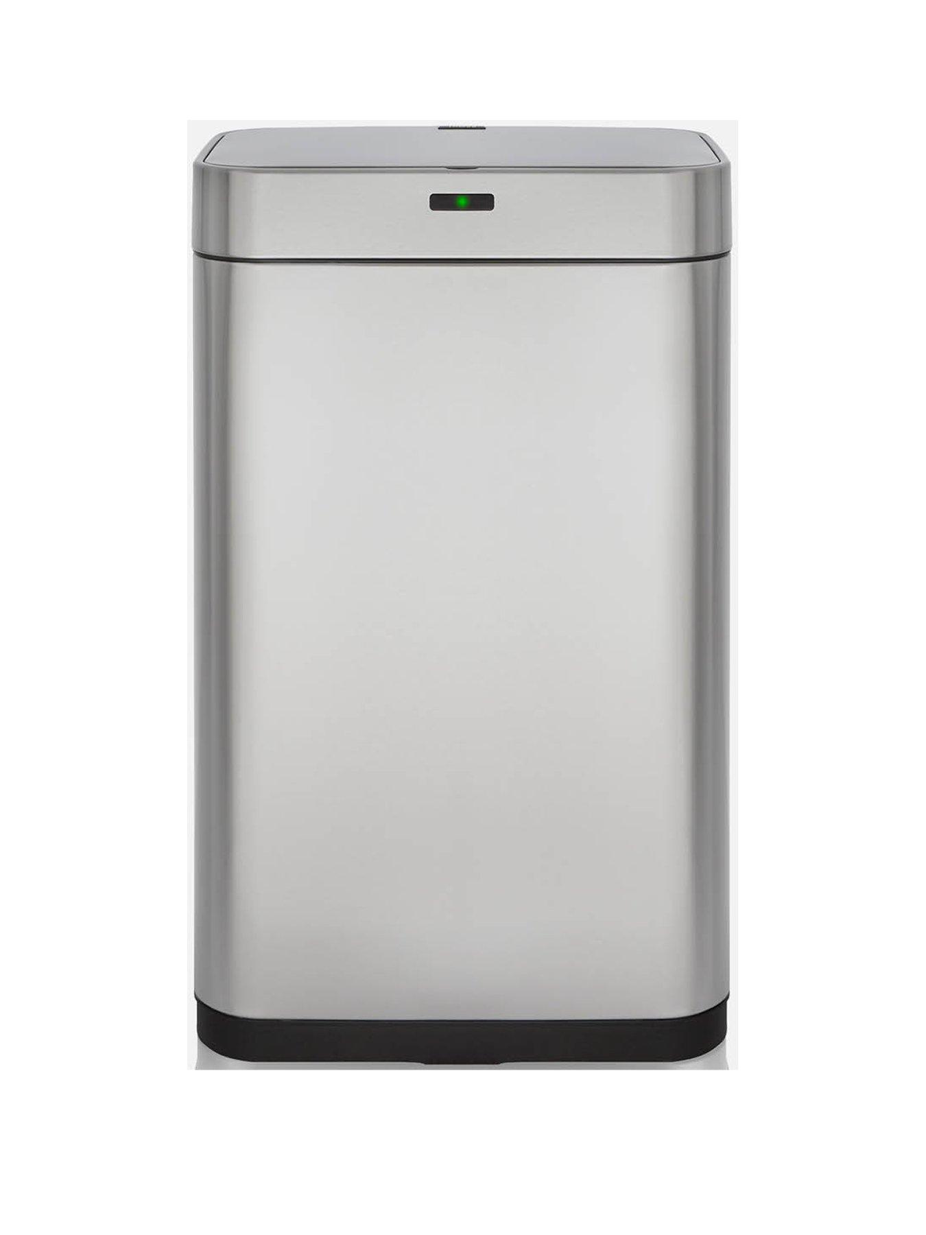 Image 1 of 7 of Tower 75-Litre Rectangular Sensor Bin &ndash; Matt Steel