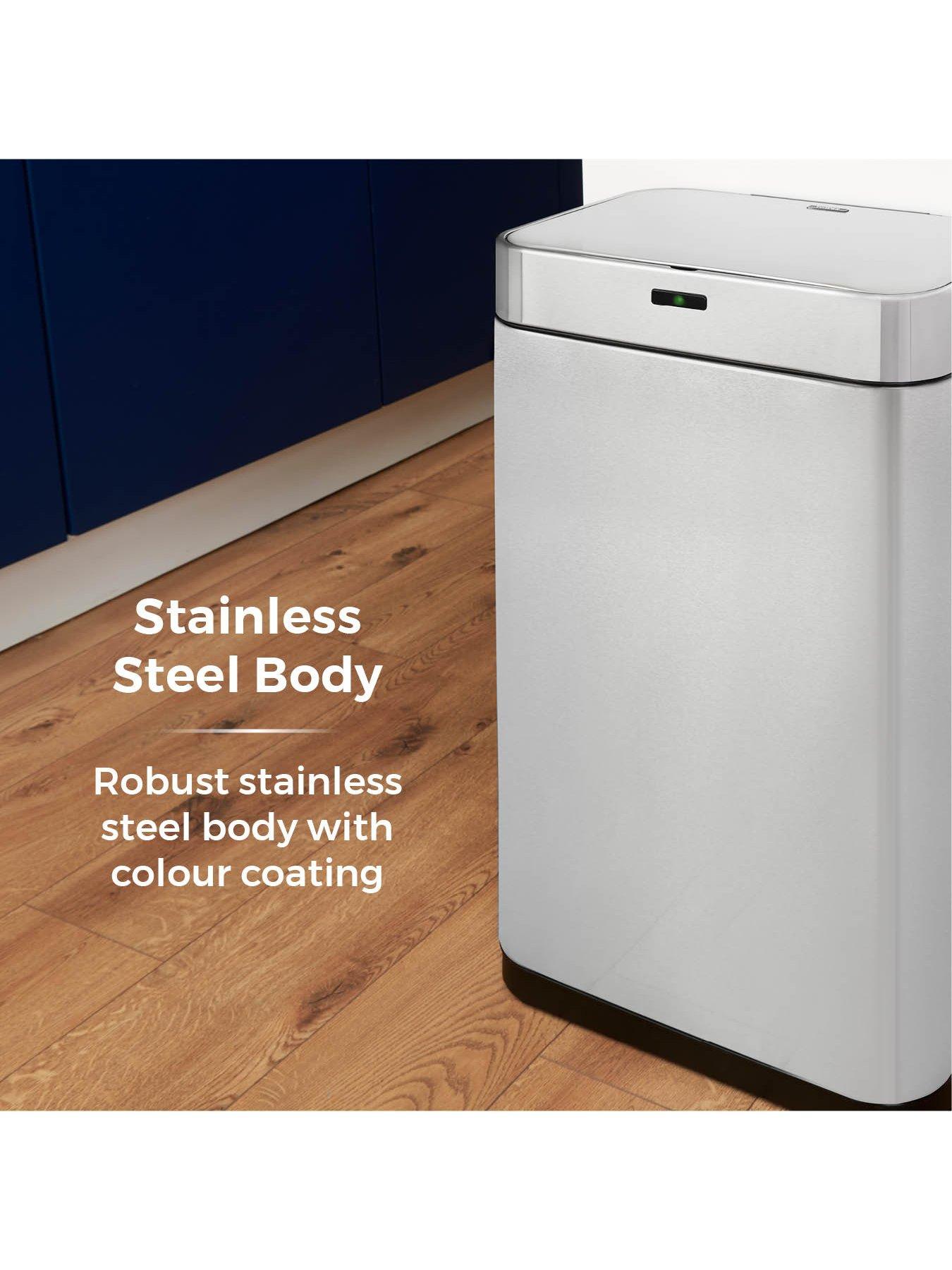 Image 7 of 7 of Tower 75-Litre Rectangular Sensor Bin &ndash; Matt Steel