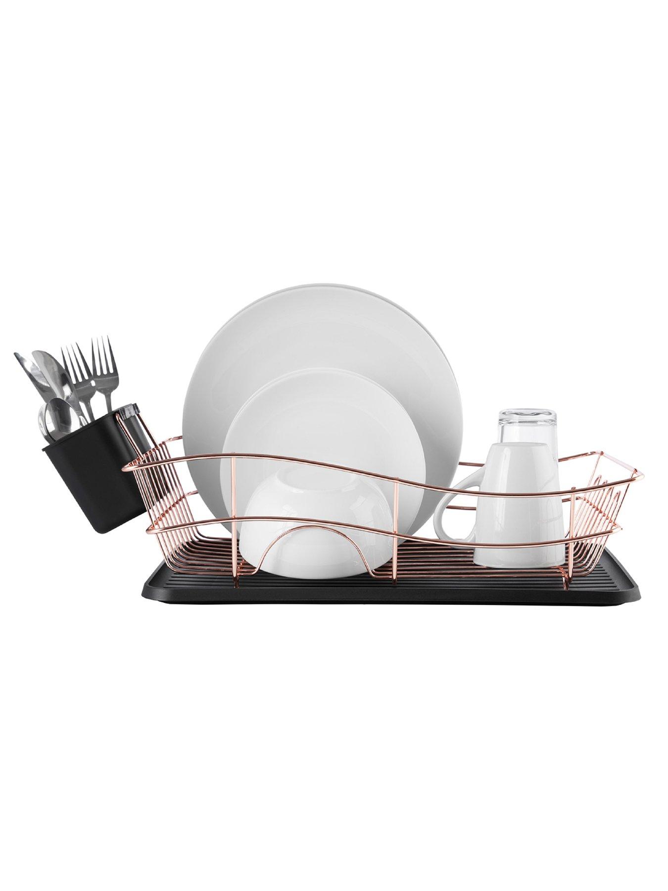 tower-dish-rack-with-rose-gold-traystillFront