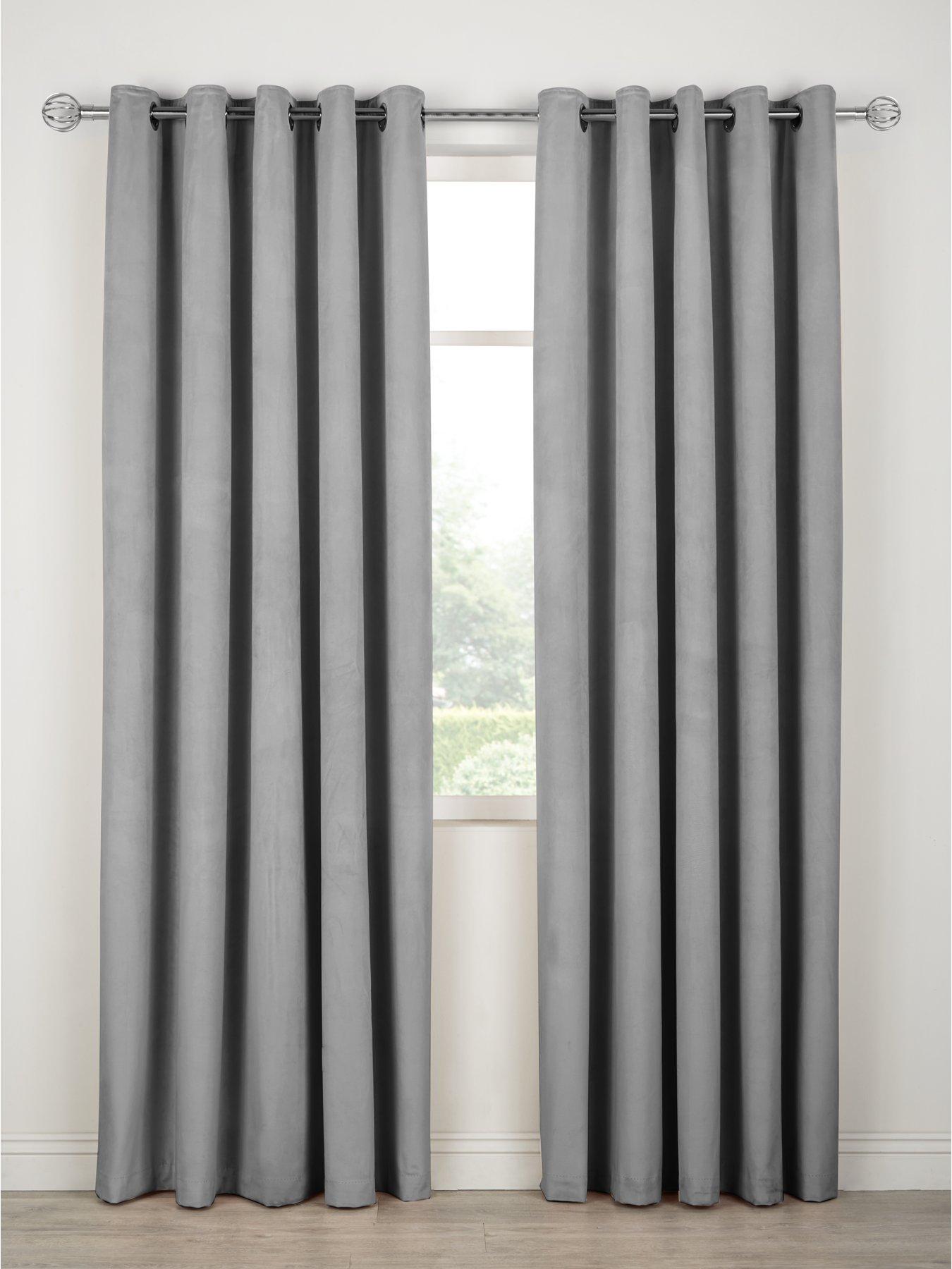 undefined Thermal Velour Lined Eyelet Curtains