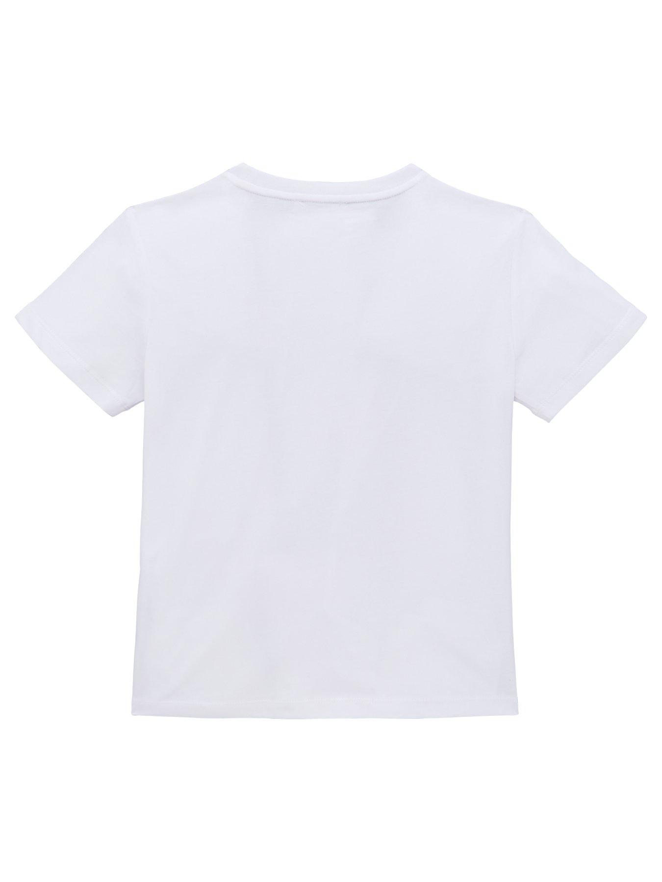 Image 2 of 3 of EA7 Emporio Armani Emporio Armani Boys Short Sleeve Logo T-Shirt - White