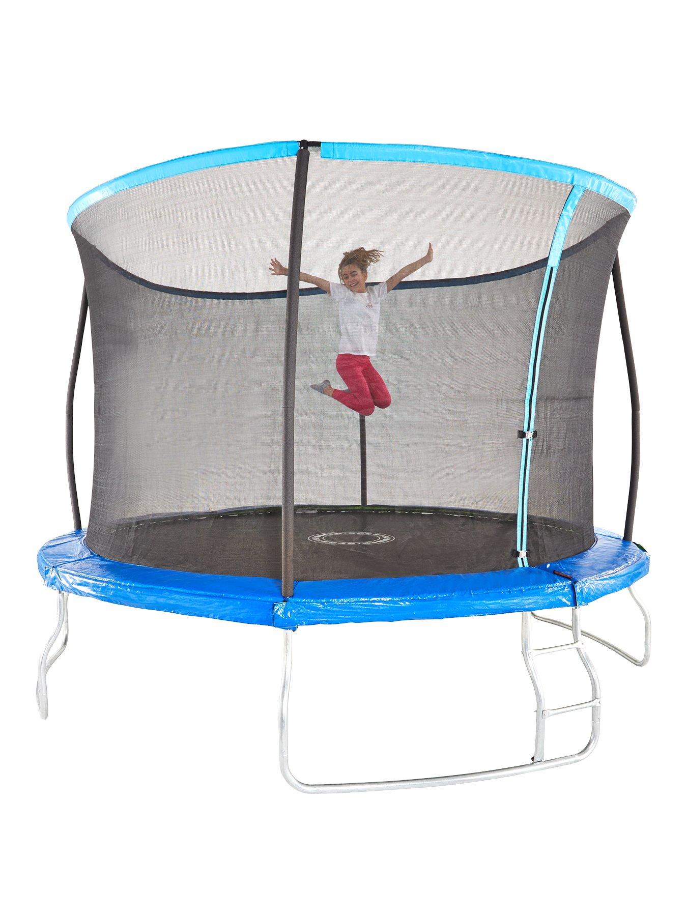 Sportspower 10ft Trampoline with Easi Store Folding Safety Enclosure with Reversable Flip Pad Very Ireland