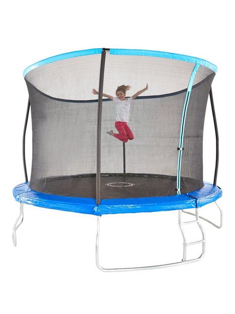 sportspower-12ft-trampoline-with-easi-store-folding-safety-enclosure-reversable-flip-pad-and-ladder