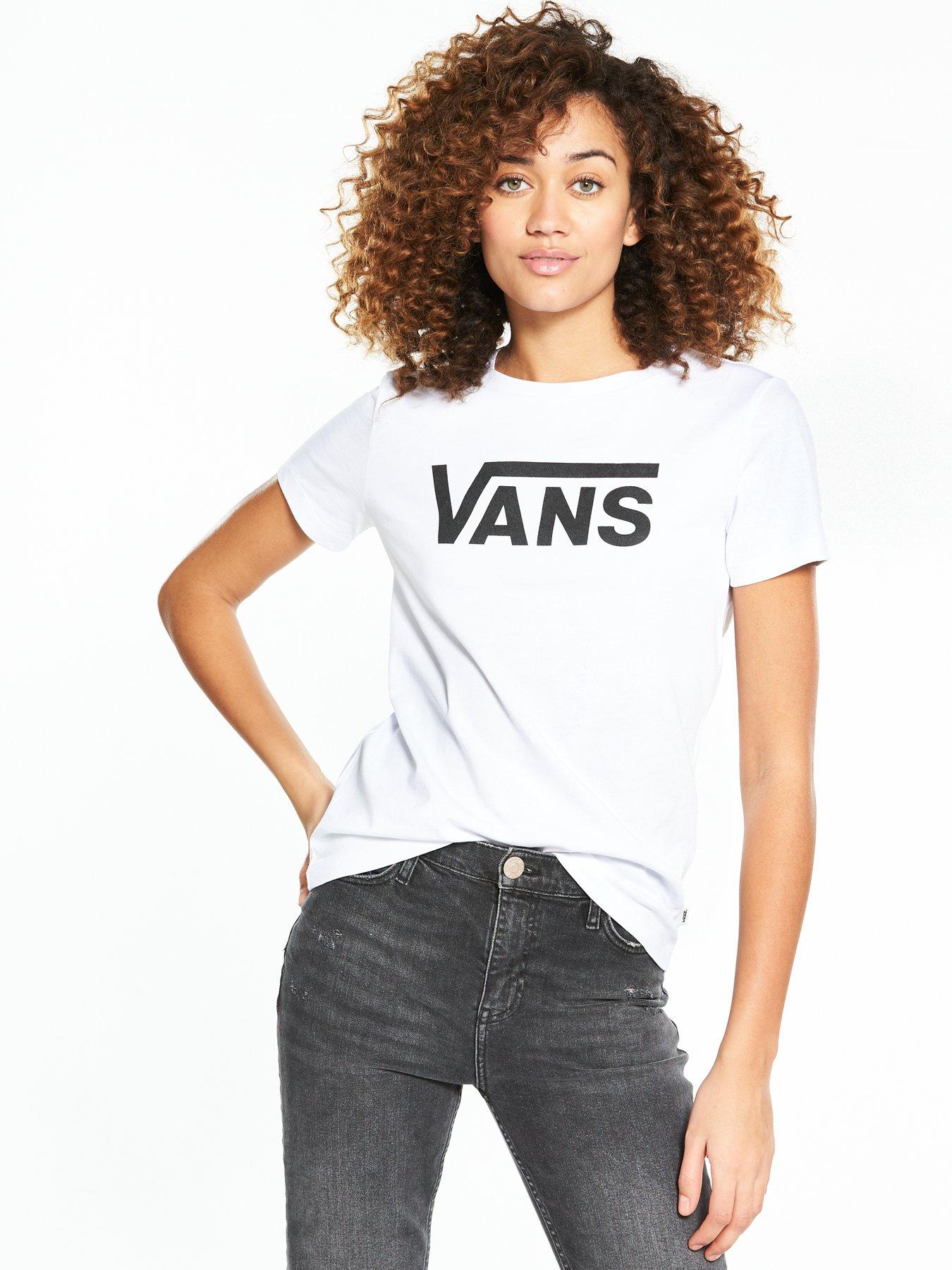 Vans t shirt womens on sale white