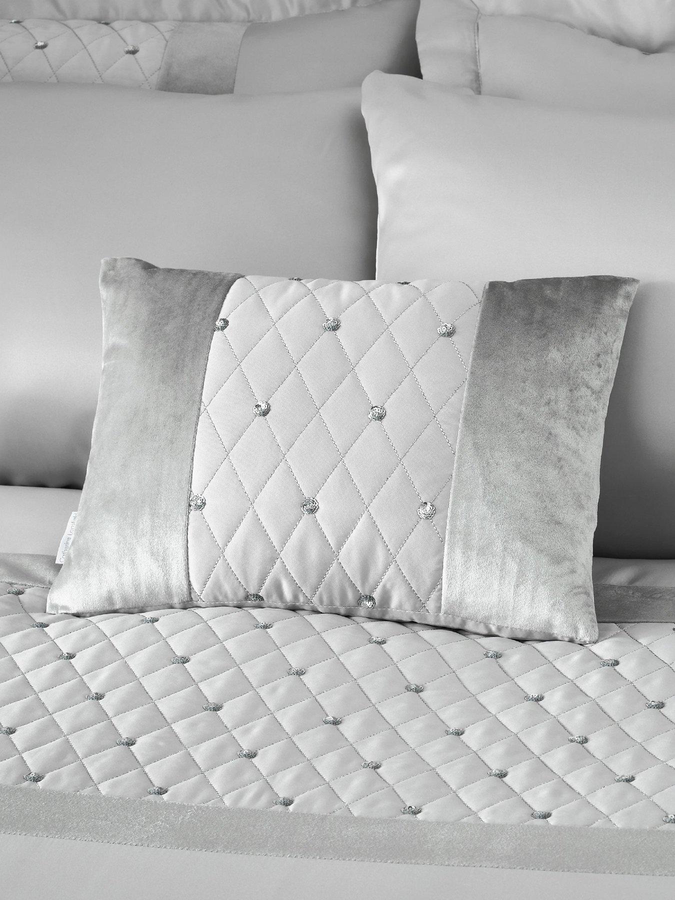 catherine-lansfield-sequin-cluster-cushion-silver