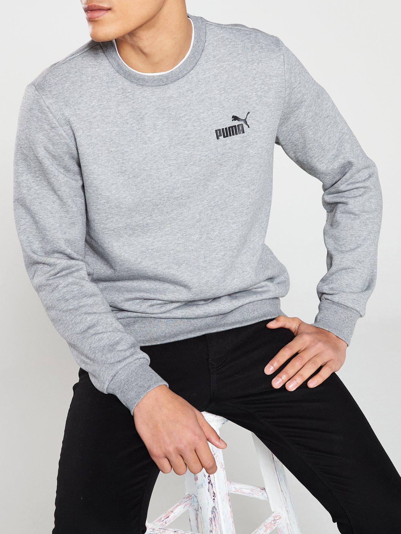 Image 1 of 4 of Puma Puma Ess Small Logo Crew Fleece - Grey