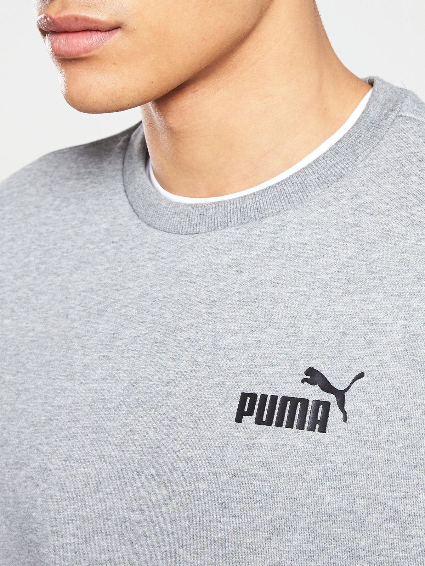 Image 4 of 4 of Puma Puma Ess Small Logo Crew Fleece - Grey