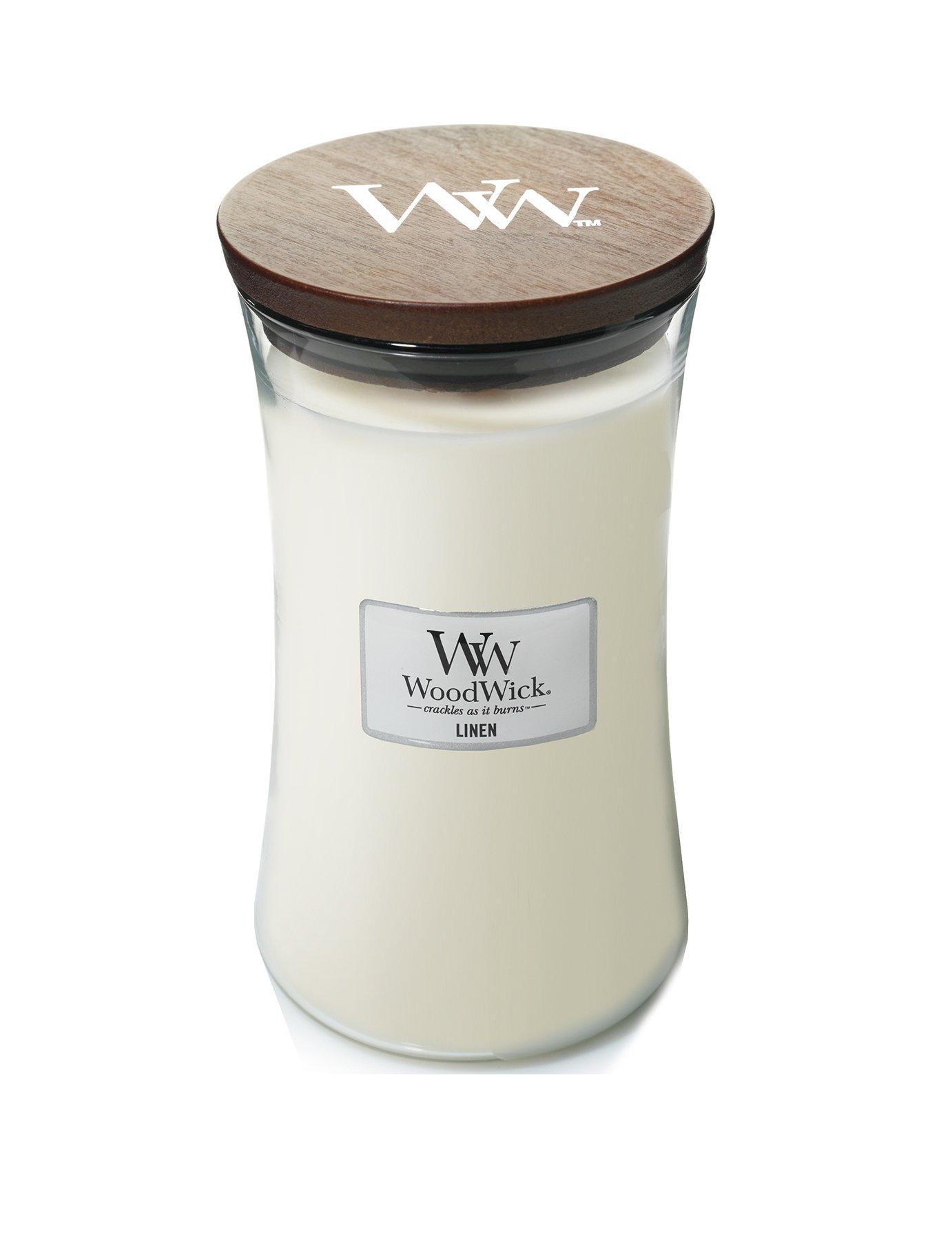 Image 1 of 3 of WoodWick Large Hourglass Candle &ndash; Linen