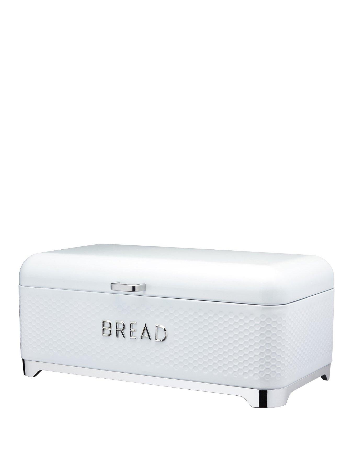 Image 1 of 4 of KitchenCraft Lovello Bread Bin in Ice White