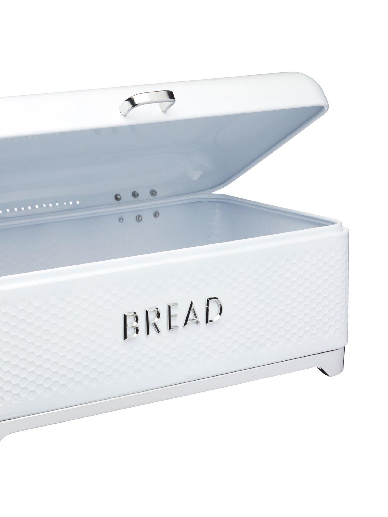 Image 2 of 4 of KitchenCraft Lovello Bread Bin in Ice White