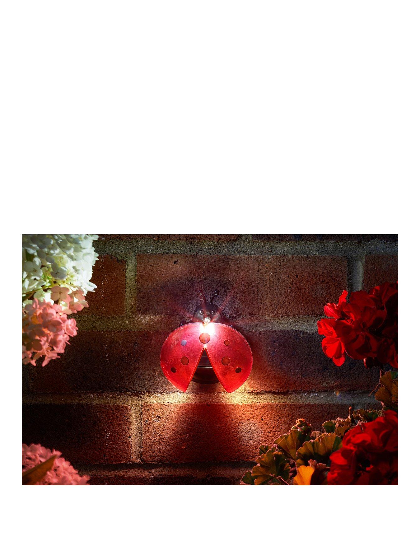 Image 1 of 1 of Smart Solar Ladybird LED Wall Hanging Lights (4 Pack)