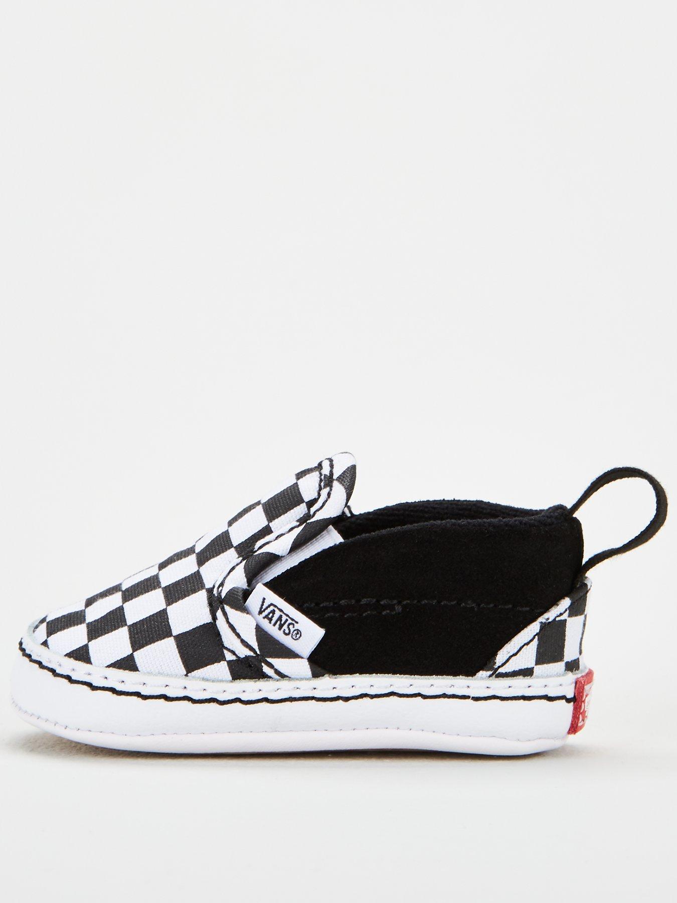 Image 3 of 6 of Vans Baby Unisex Slip-On Checkerboard Crib Trainer - Black/White