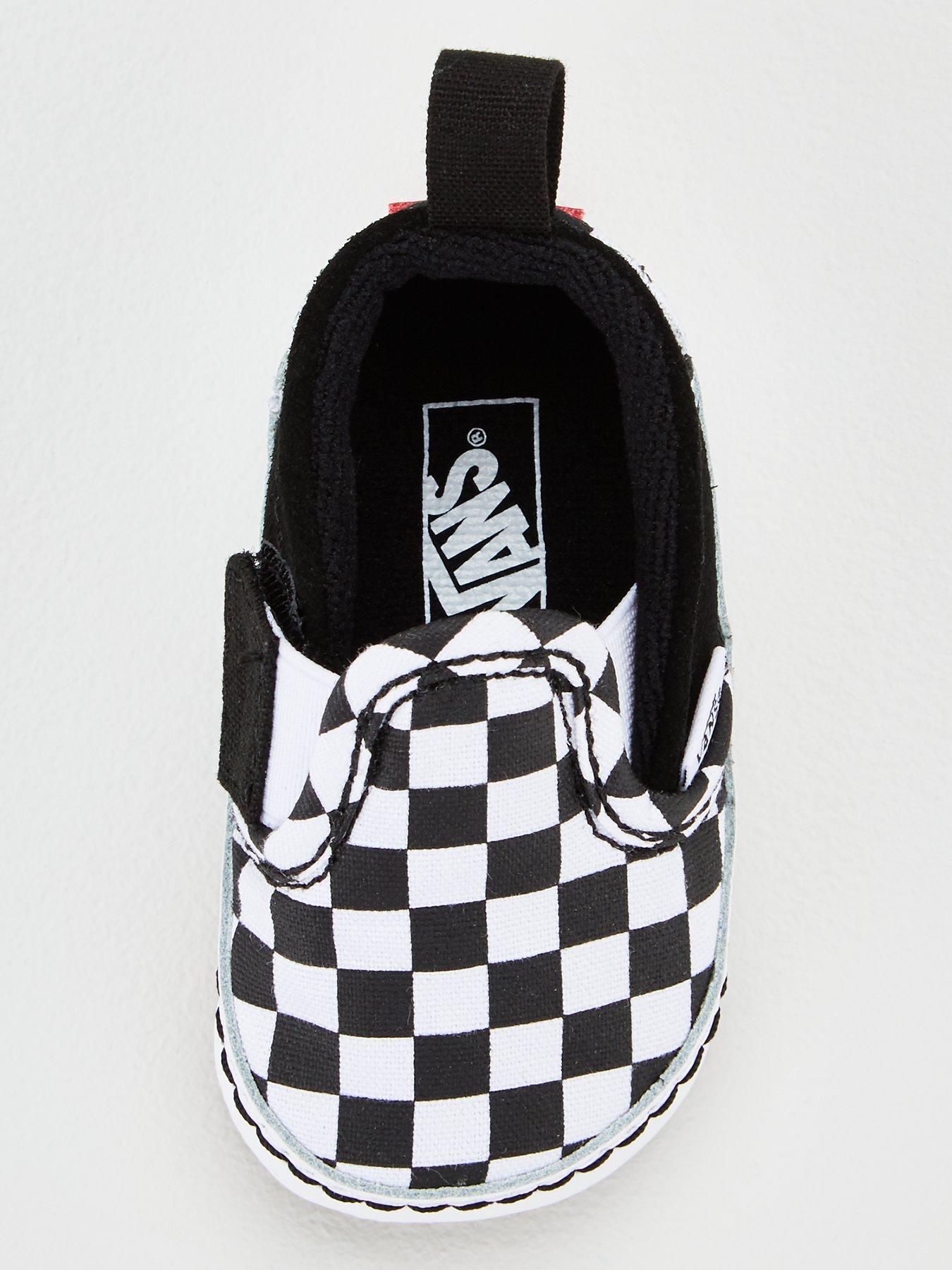 Image 4 of 6 of Vans Baby Unisex Slip-On Checkerboard Crib Trainer - Black/White