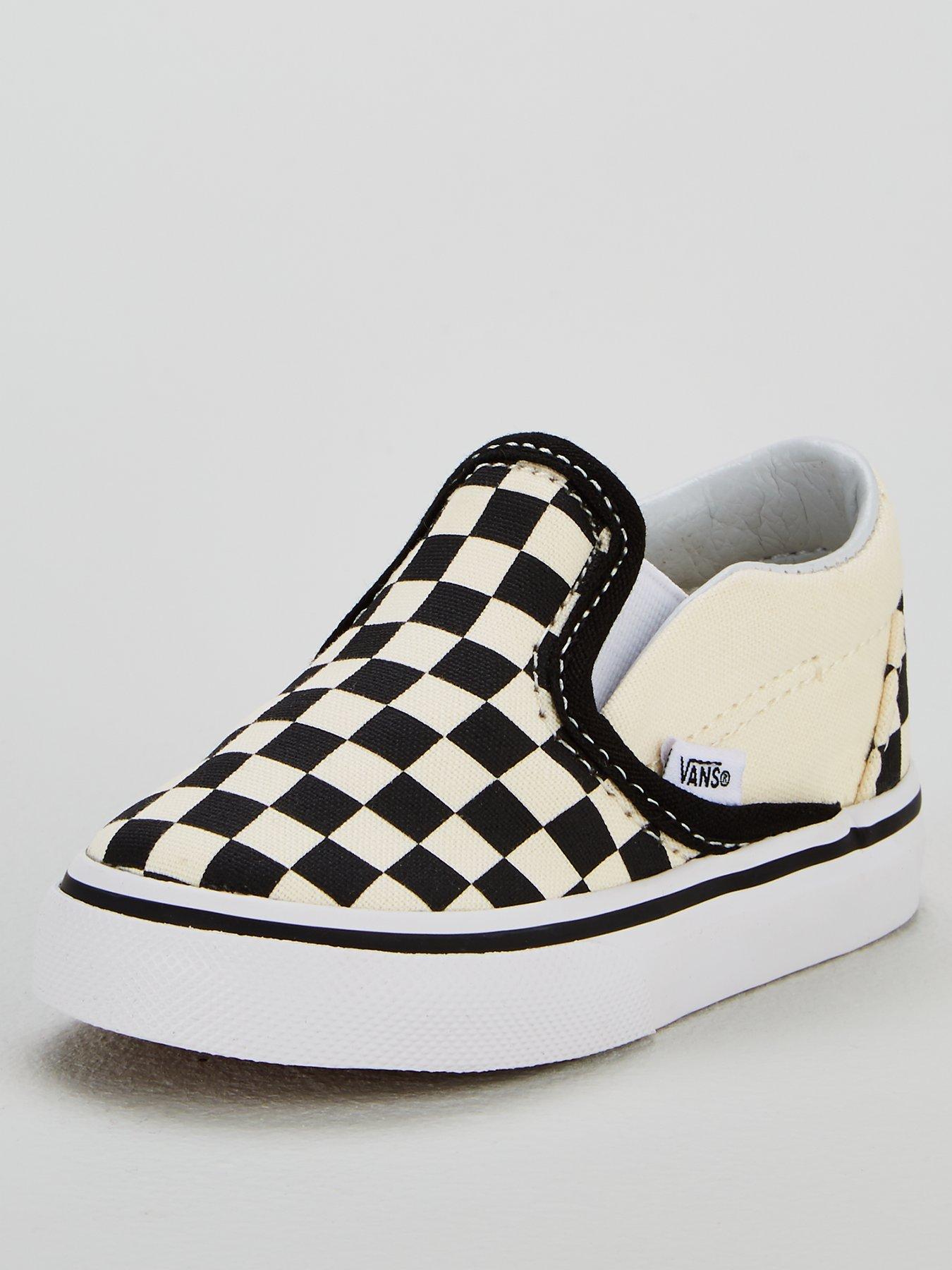 Image 1 of 6 of Vans Infant Unisex Classic Slip-On Checkerboard Trainer - Black/White