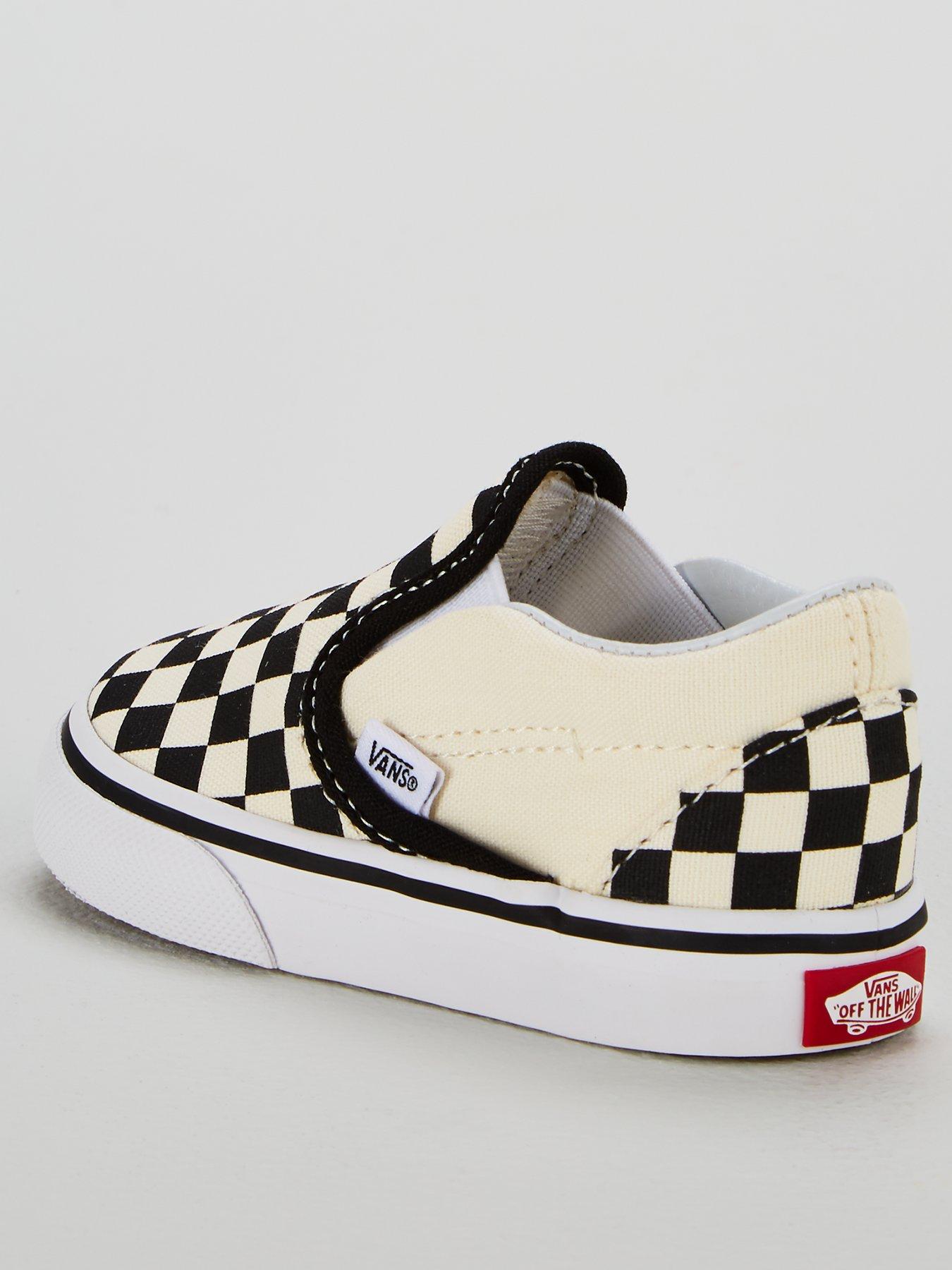 Image 2 of 6 of Vans Infant Unisex Classic Slip-On Checkerboard Trainer - Black/White