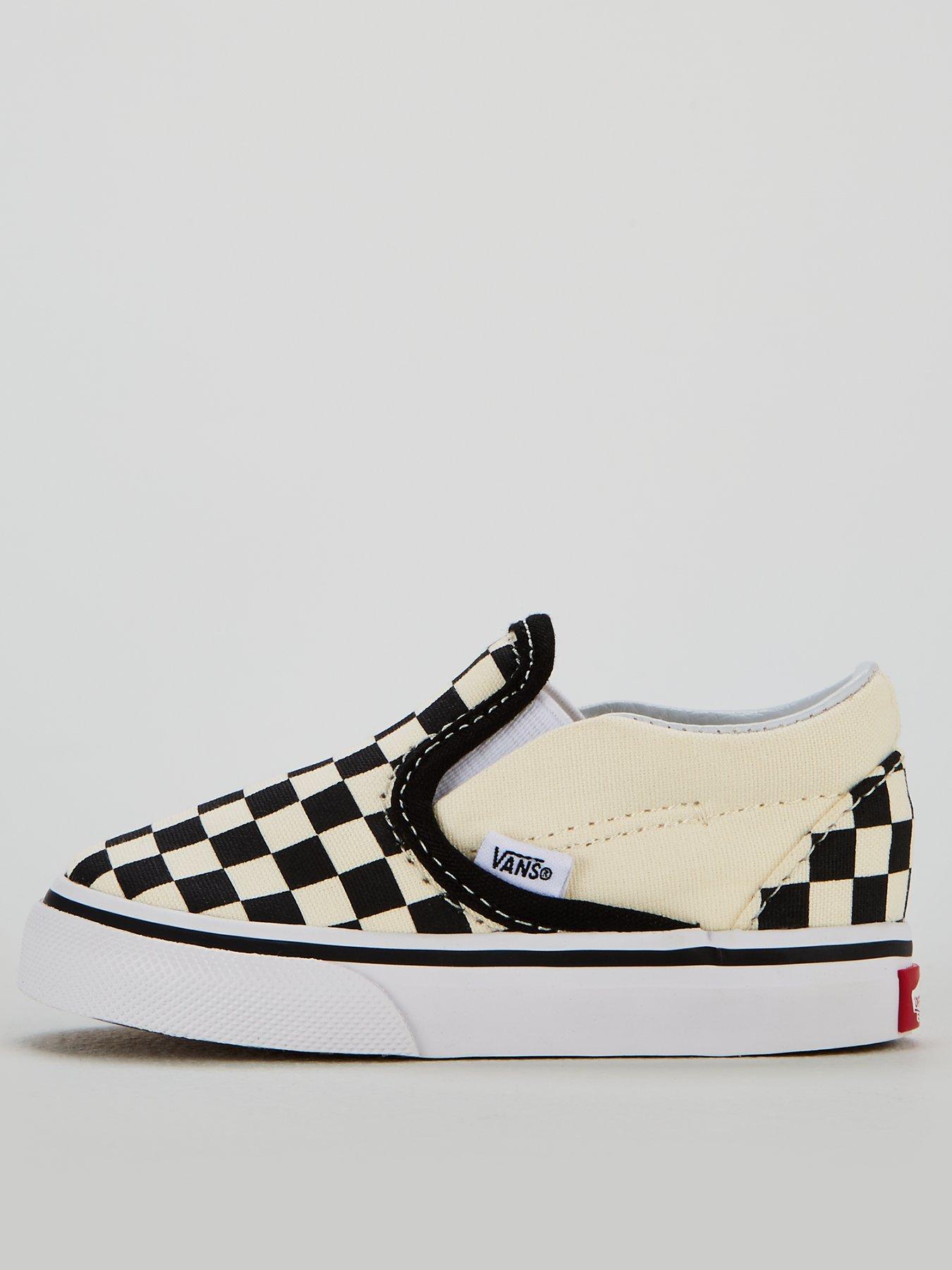 Image 3 of 6 of Vans Infant Unisex Classic Slip-On Checkerboard Trainer - Black/White