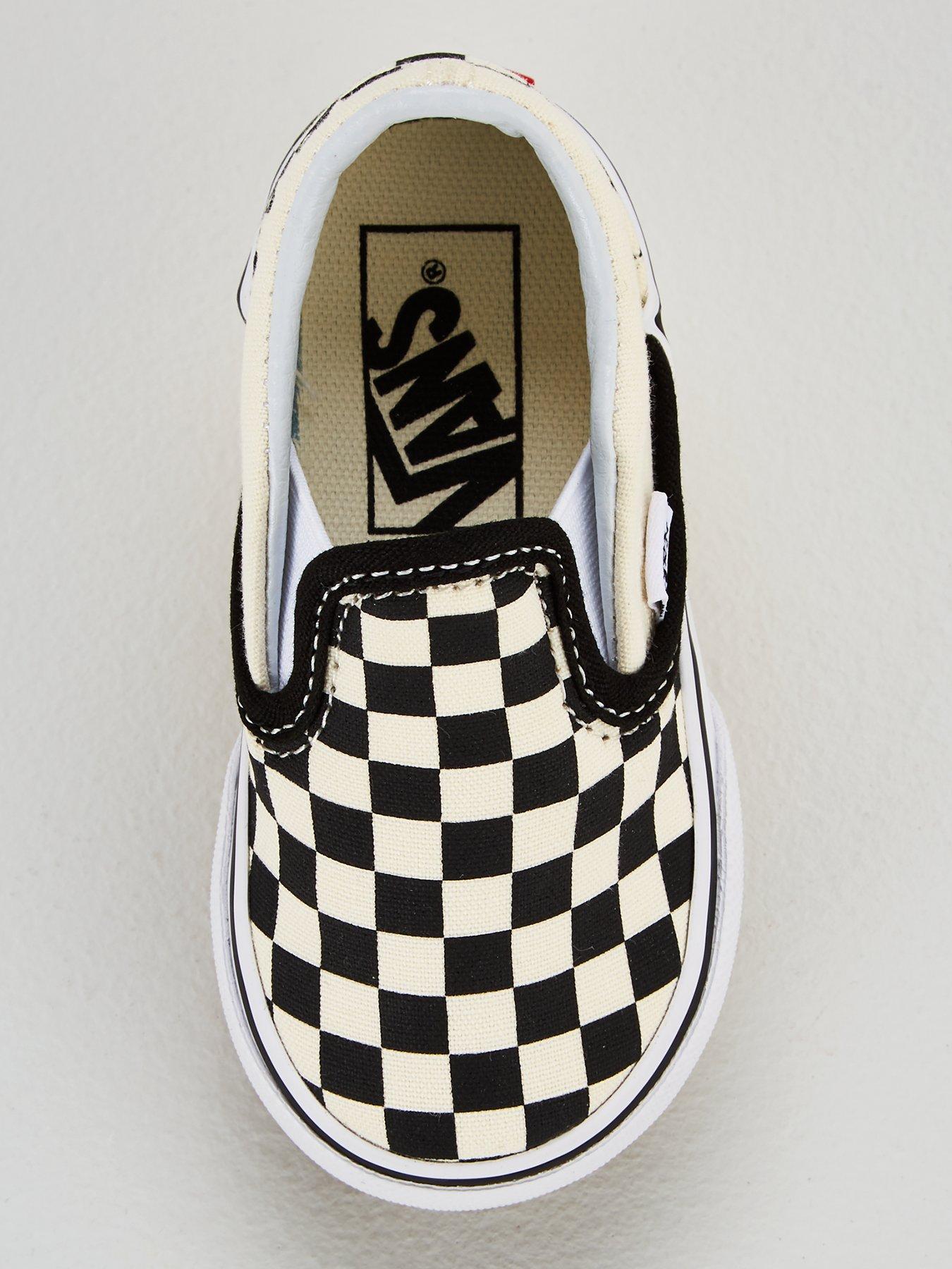 Image 4 of 6 of Vans Infant Unisex Classic Slip-On Checkerboard Trainer - Black/White