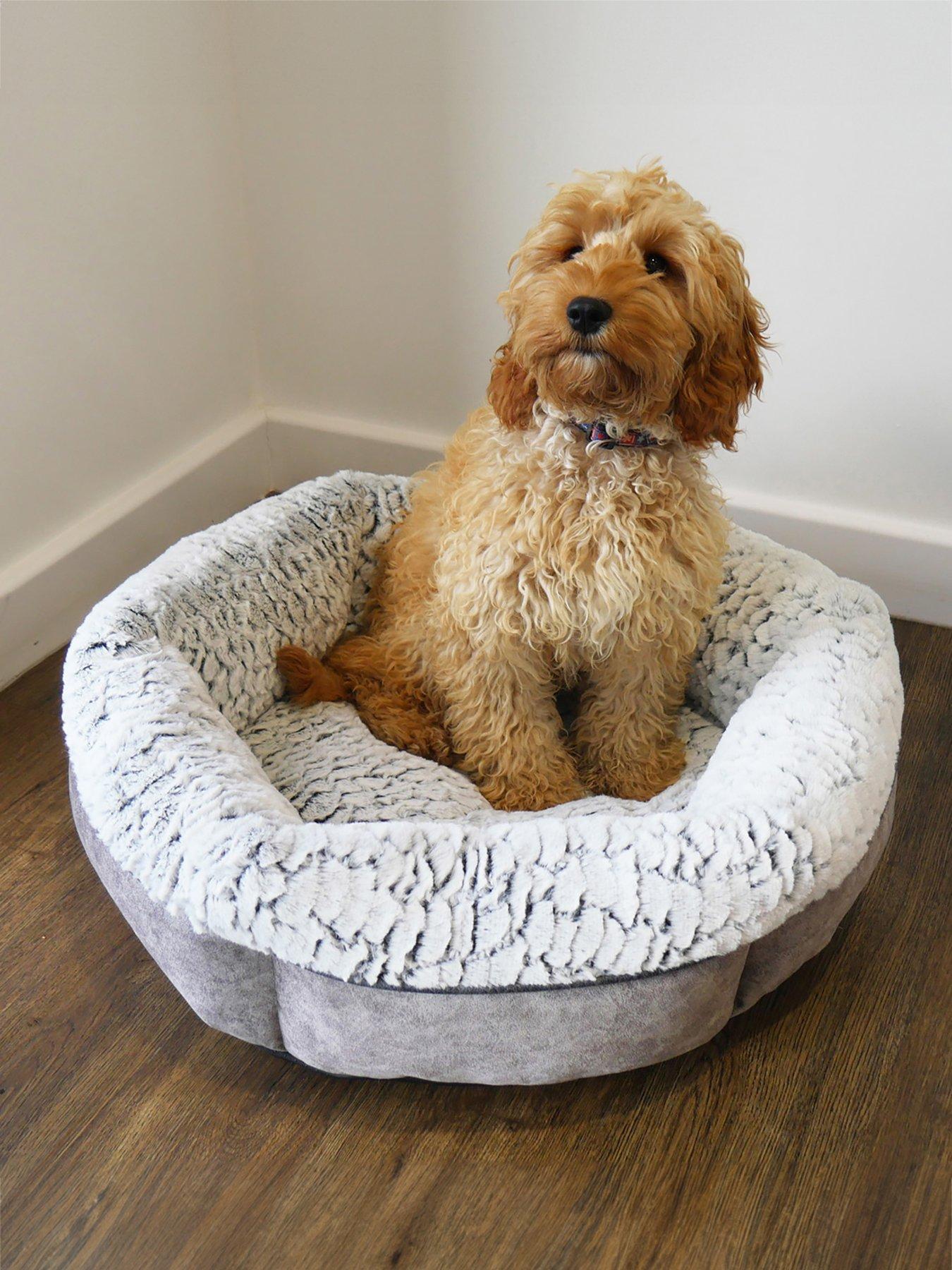 Rosewood Luxury Fleece-Lined Plush Pet Bed 61cm