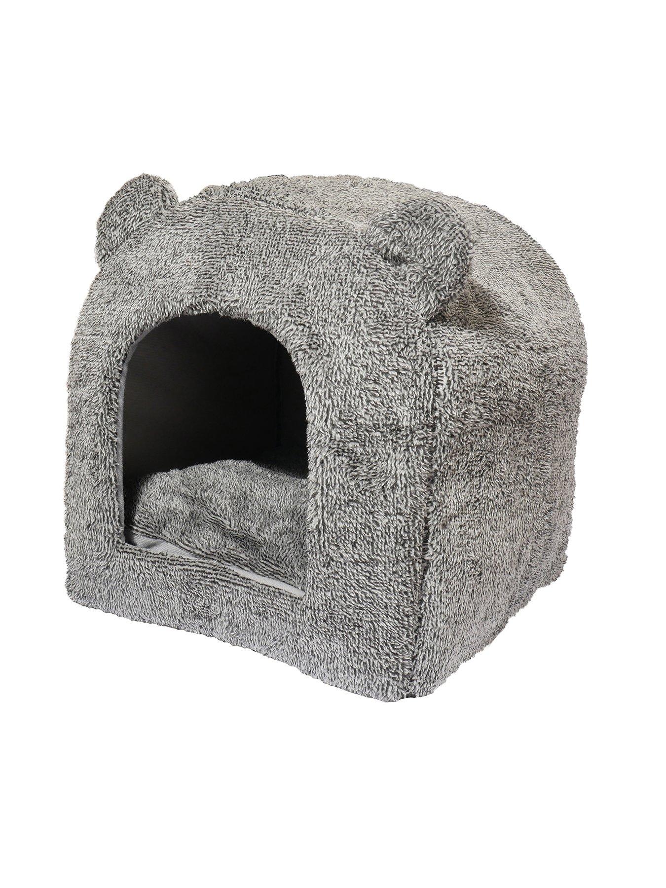Image 2 of 2 of Rosewood Grey Teddy Bear Cat Bed