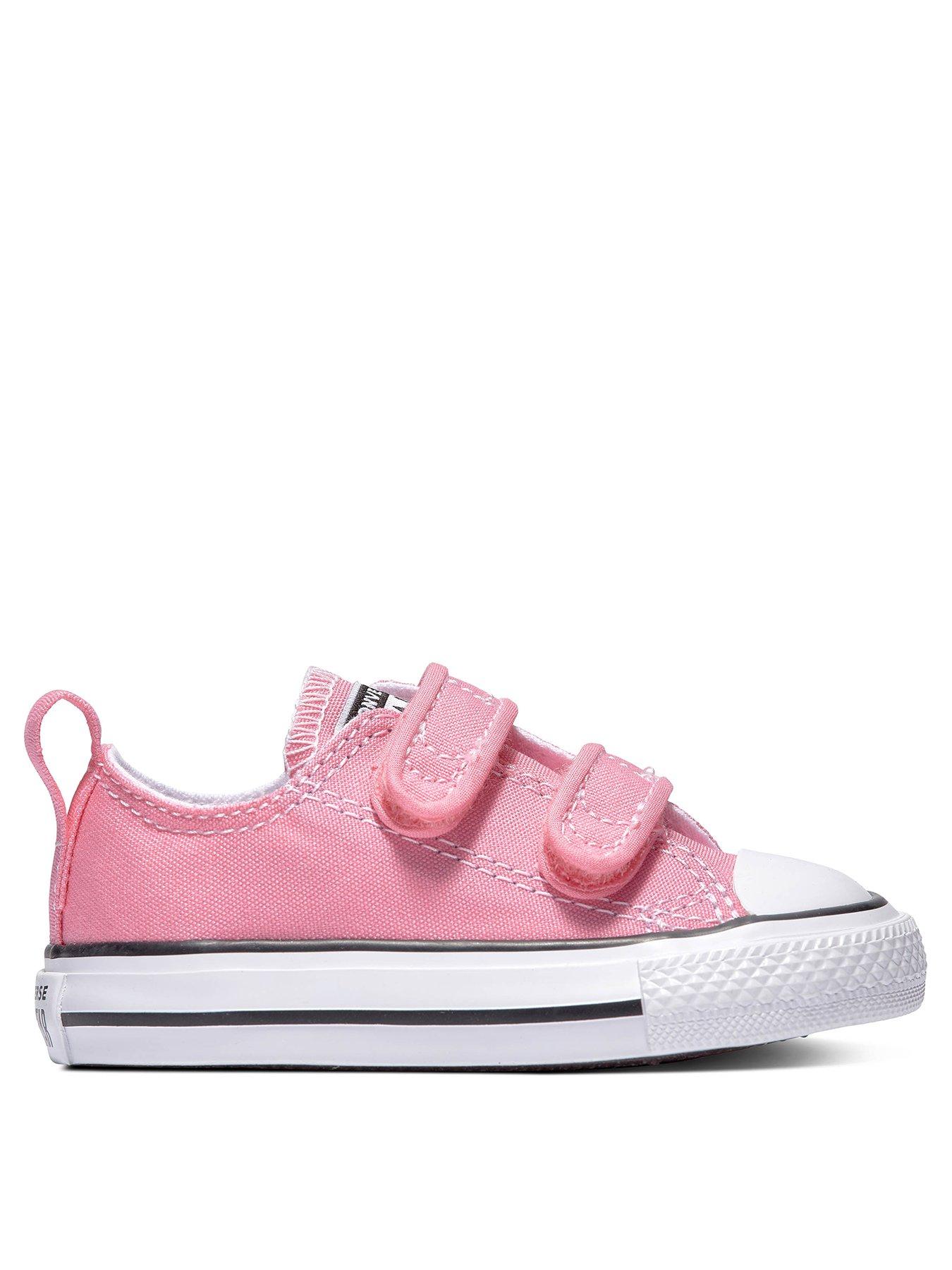 Converse Infant Girls Easy-On Velcro Canvas Ox Trainers Trainers - Pink