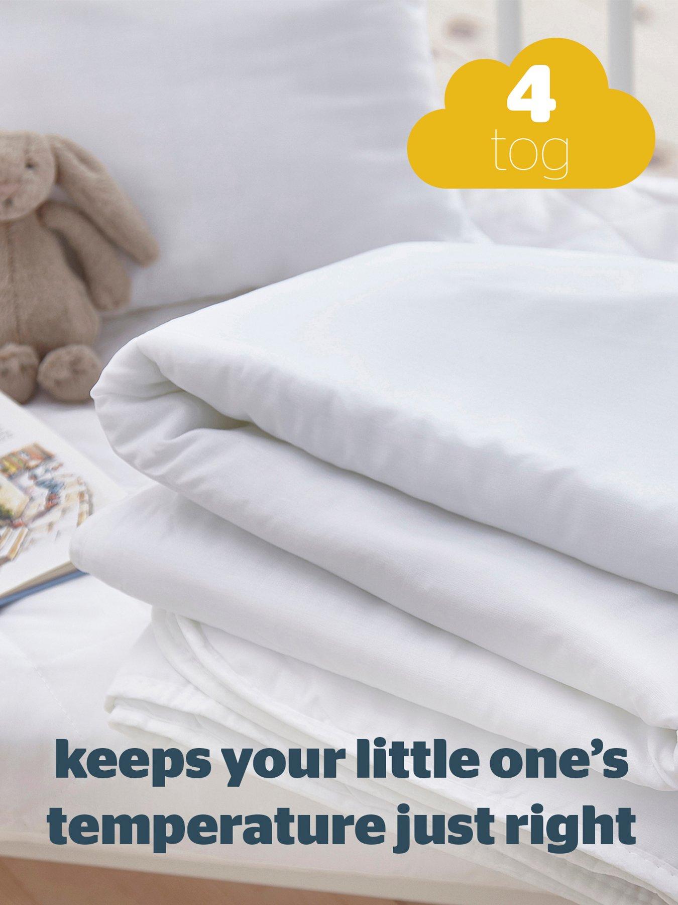 Cot bed sale duvet and pillow