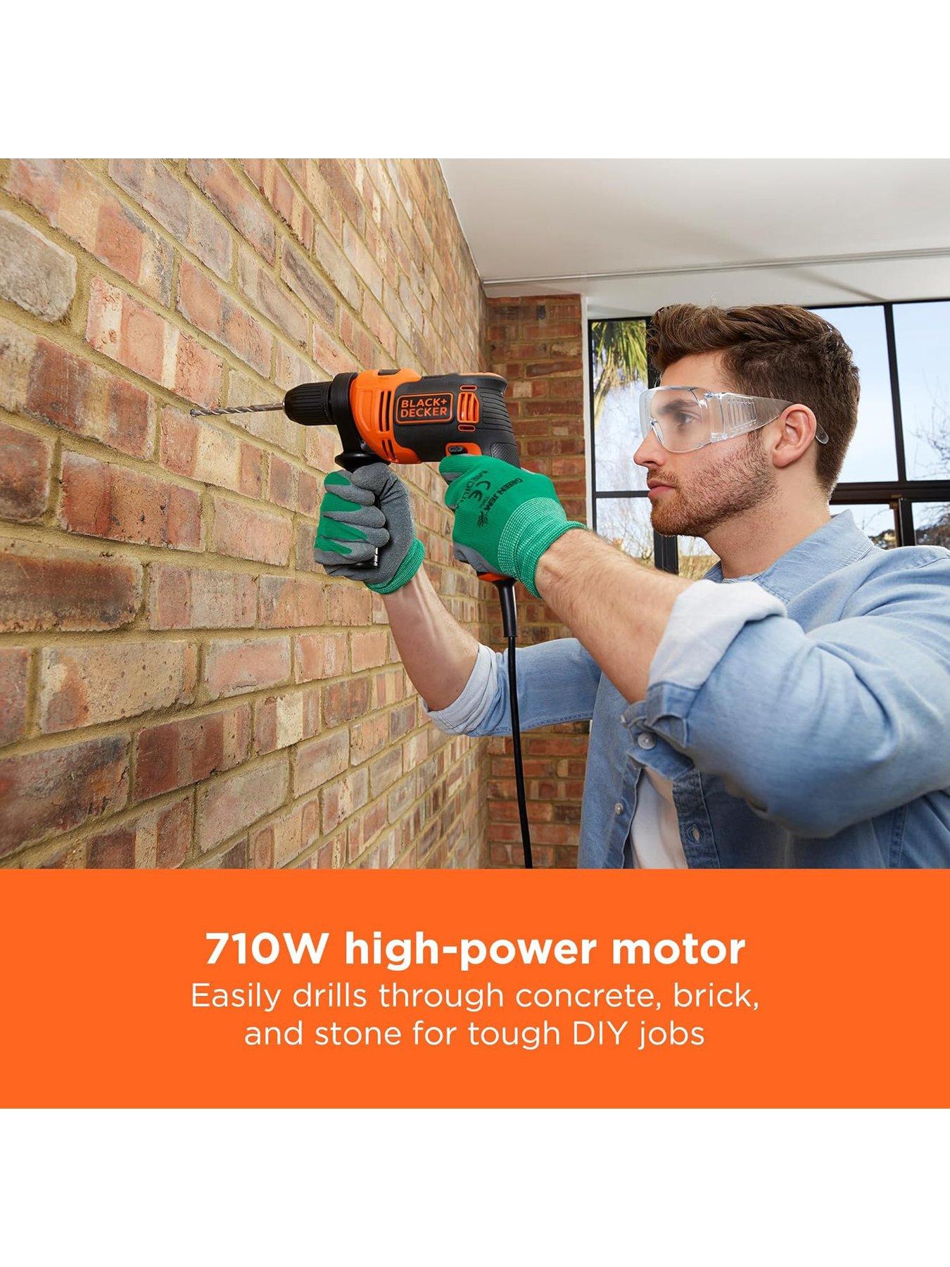 Image 2 of 2 of Black & Decker 710W Corded Hammer Drill BEH710K-GB