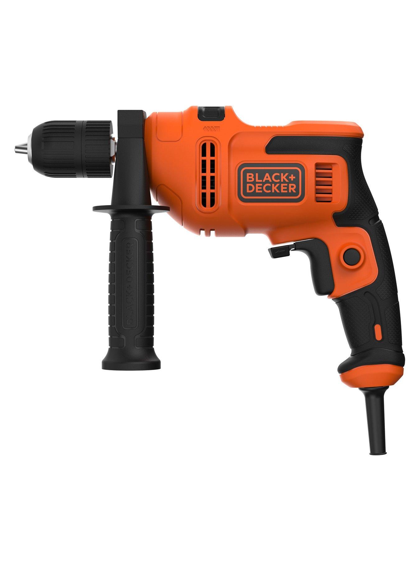 black-decker-500w-corded-hammer-drill-beh200-gbstillFront