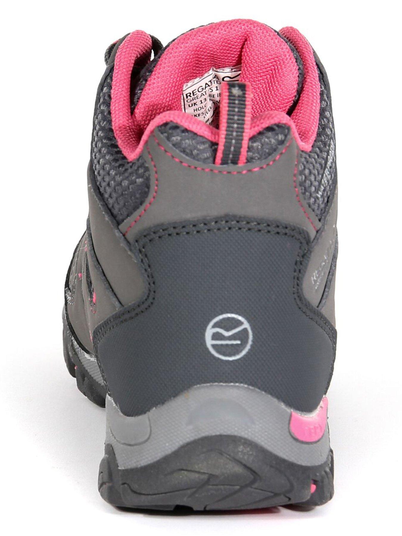 Image 5 of 6 of Regatta Junior Holcombe Waterproof Mid-Cut Walking Boot - Grey/Pink