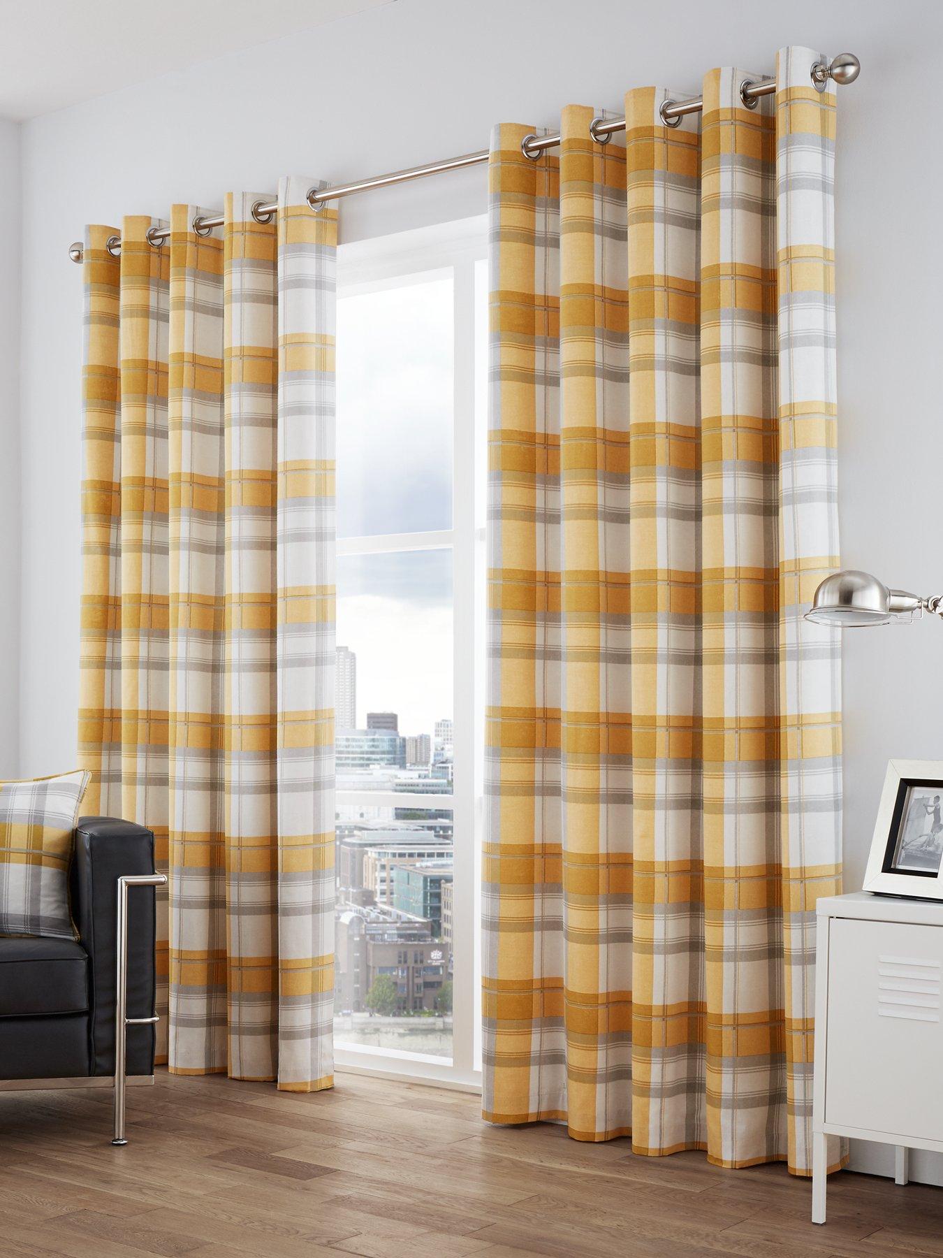 fusion-balmoral-check-lined-eyelet-curtains