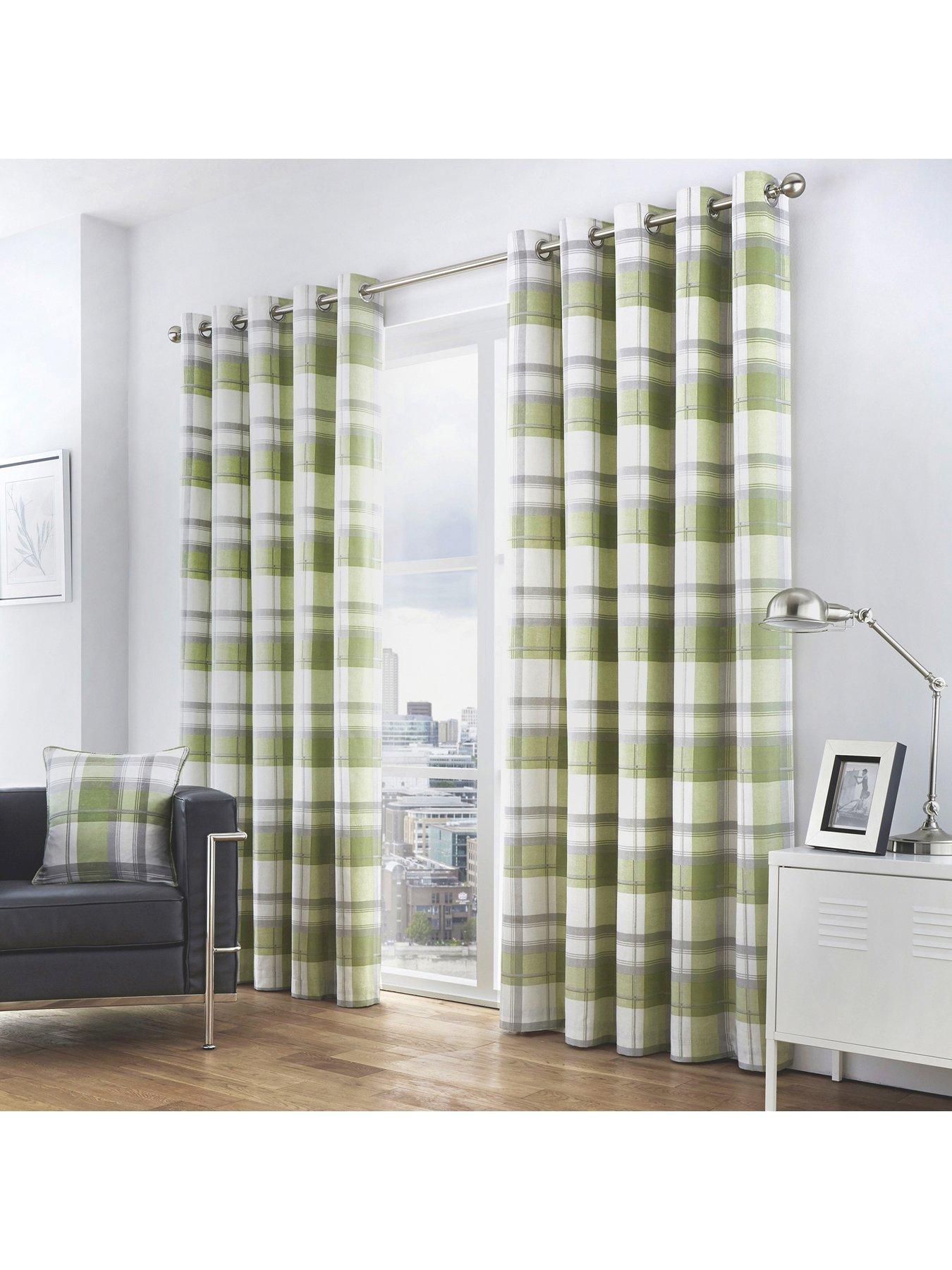 fusion-balmoral-check-lined-eyelet-curtains