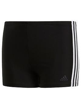 adidas-swim-fit-boxer-3-stripe-youth-blackwhite