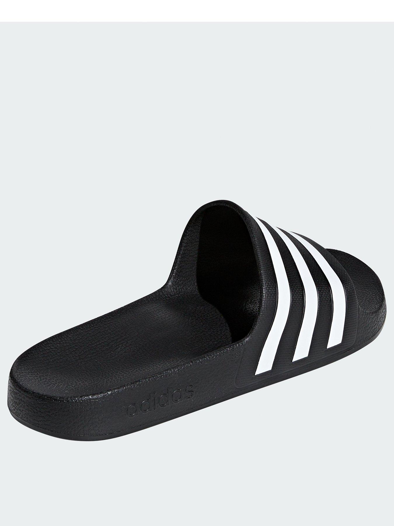 adidas-sportswear-womens-adilette-aqua-sliders-blackwhitestillFront