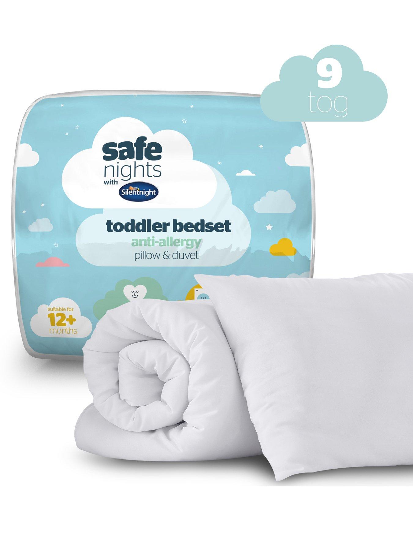 Image 1 of 6 of Silentnight Safe Nights Anti-Allergy Toddler Cot Bed Bedset - 9 Tog Duvet &amp; Pillow