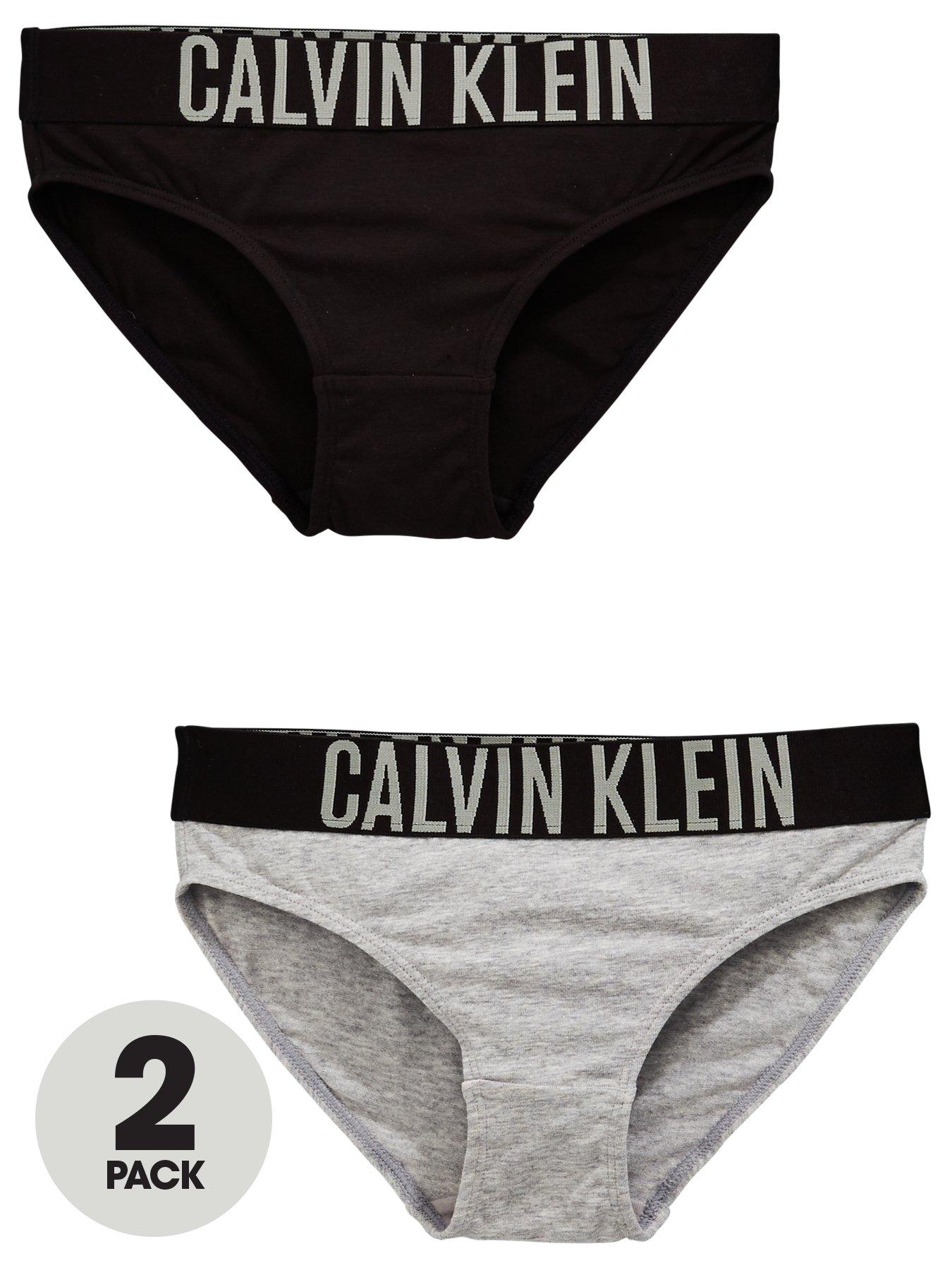 Calvin Klein Girls Black Knickers (2 Pack)