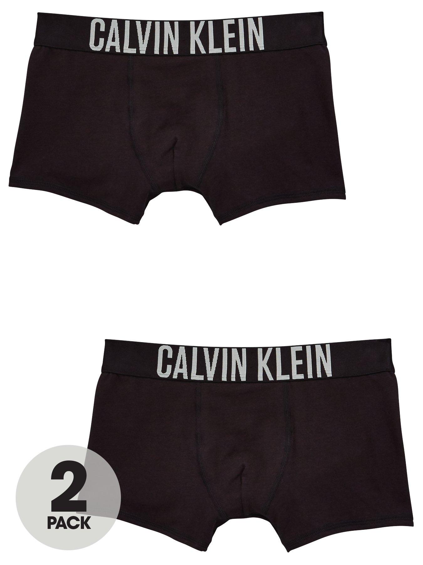 Image 1 of 4 of Calvin Klein Boys 2 Pack Trunks - Black