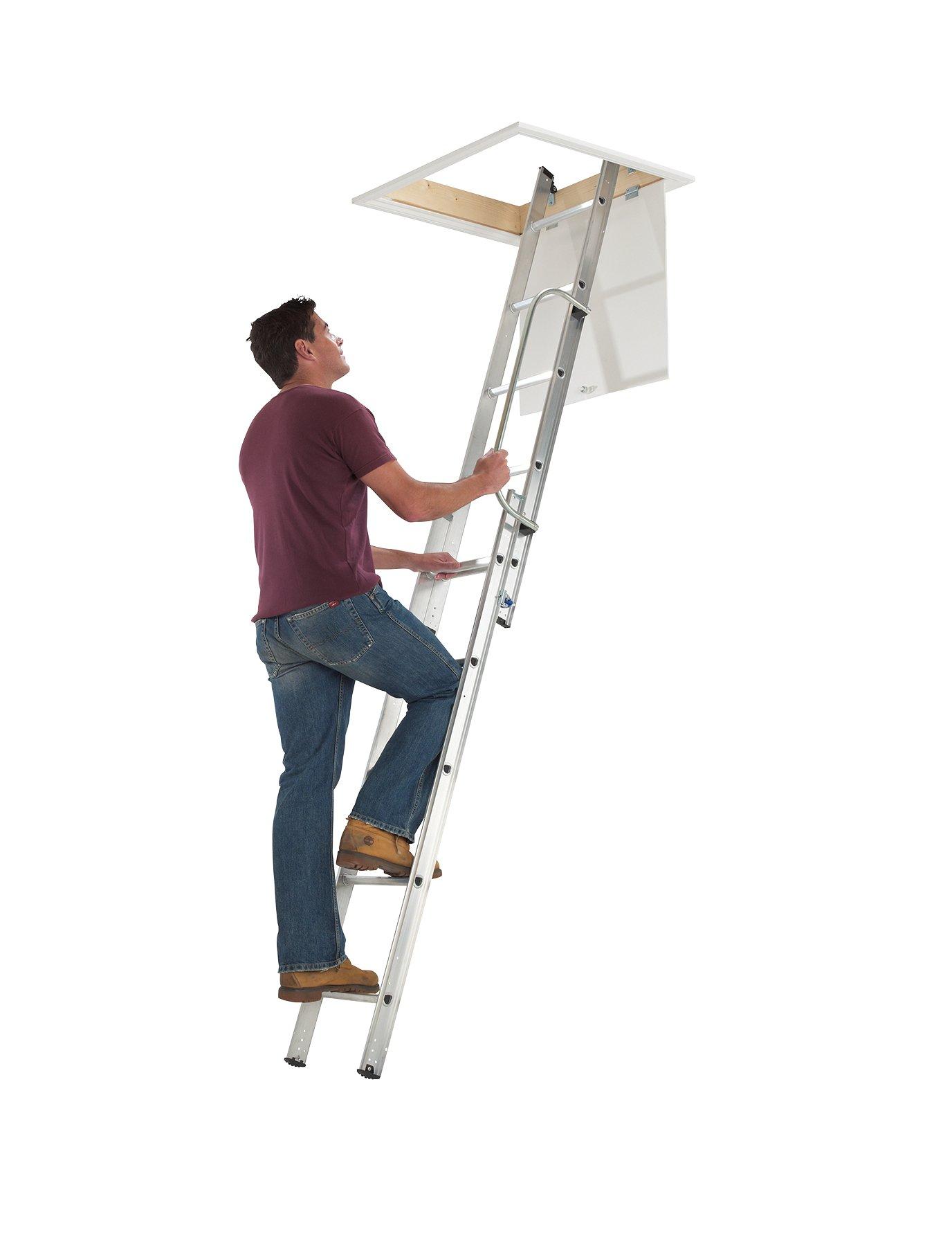 Image of Werner 2 Section Aluminium Loft Ladder