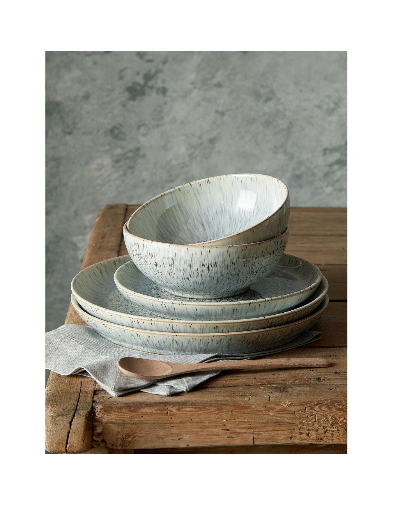 Image 1 of 3 of Denby Halo Grey Speckle 12-Piece Dinner Service Set