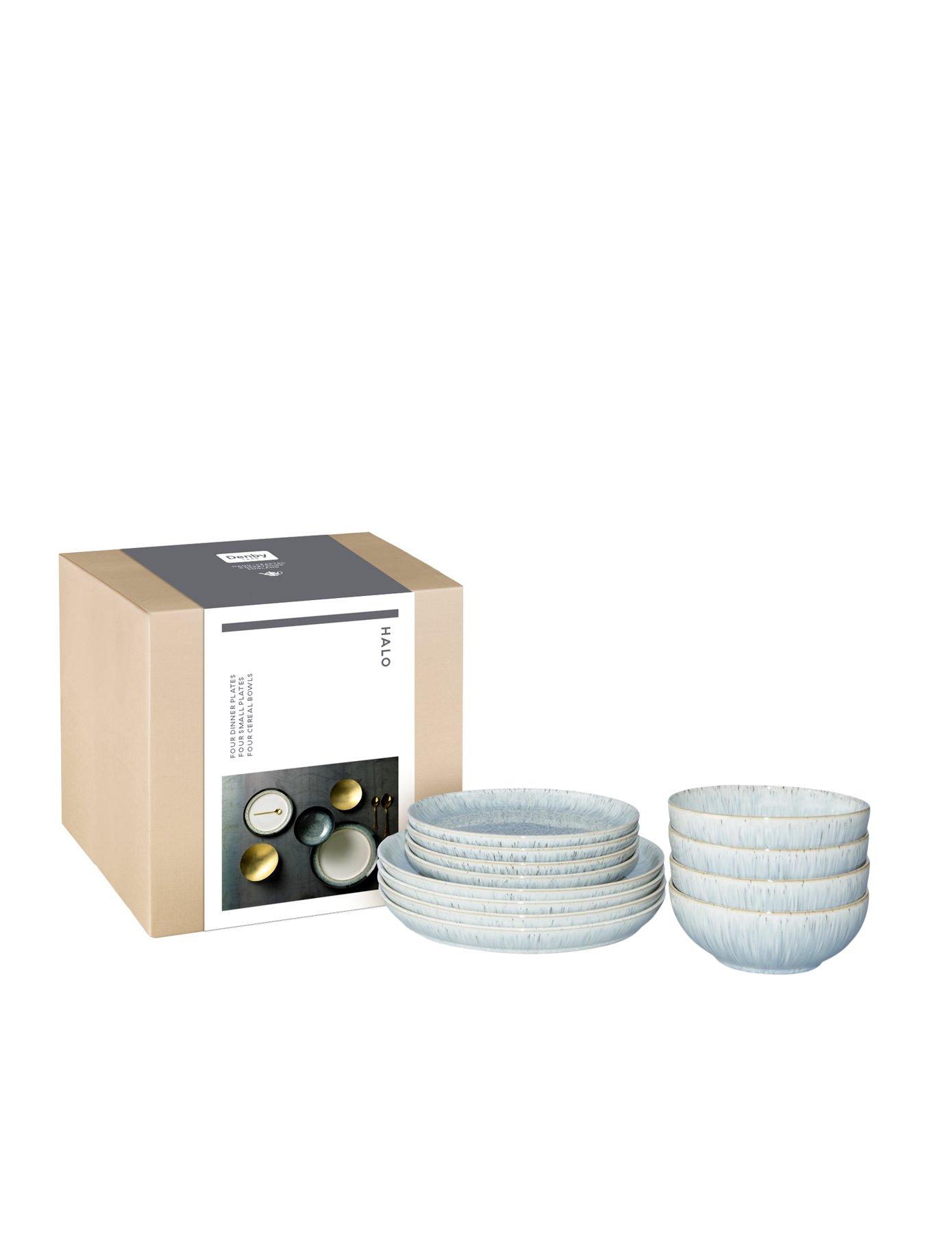 Image 2 of 3 of Denby Halo Grey Speckle 12-Piece Dinner Service Set