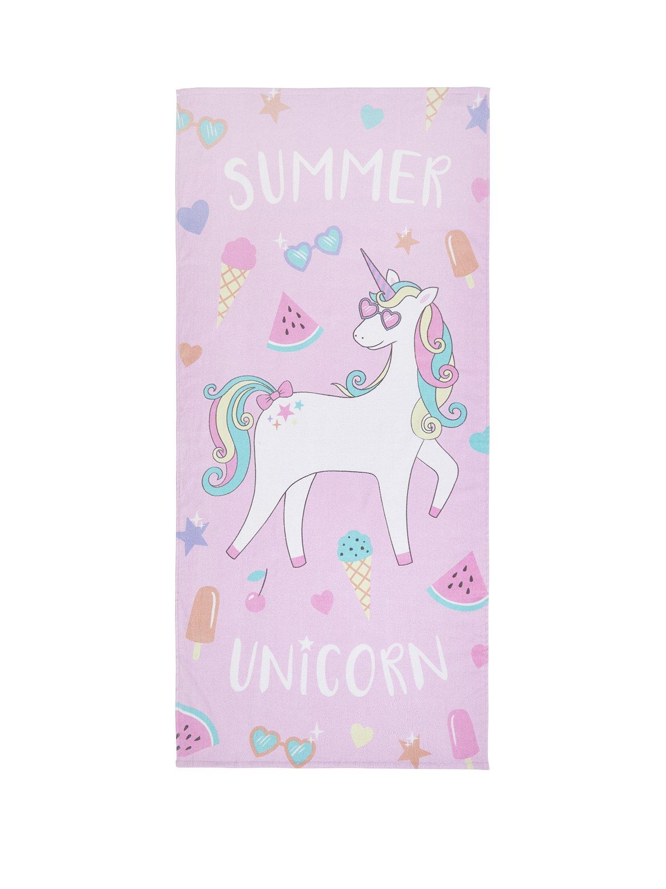 catherine-lansfield-unicorn-beach-towelfront