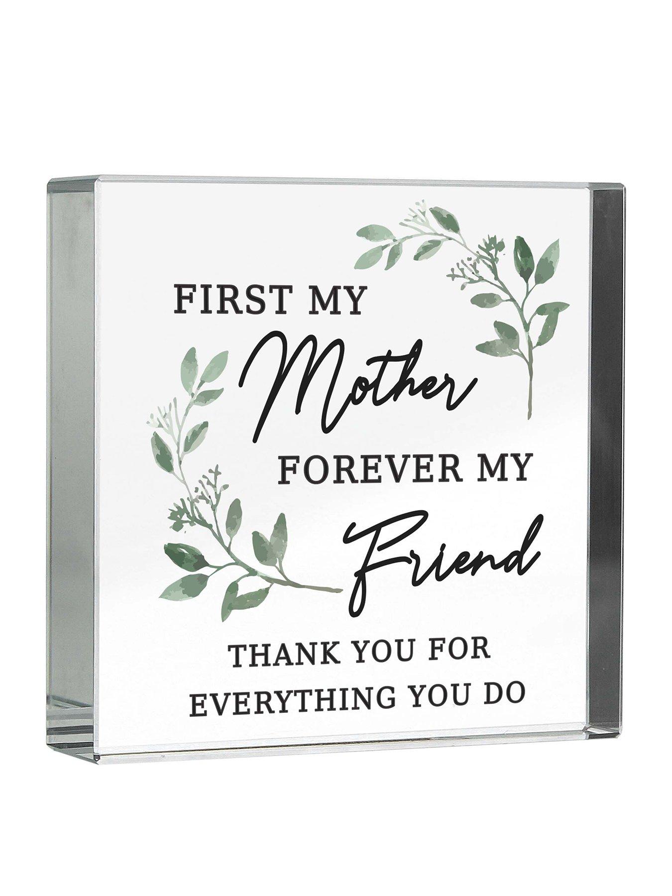 The Personalised Memento Company Personalised First My Mother Forever My Friend Crystal Token
