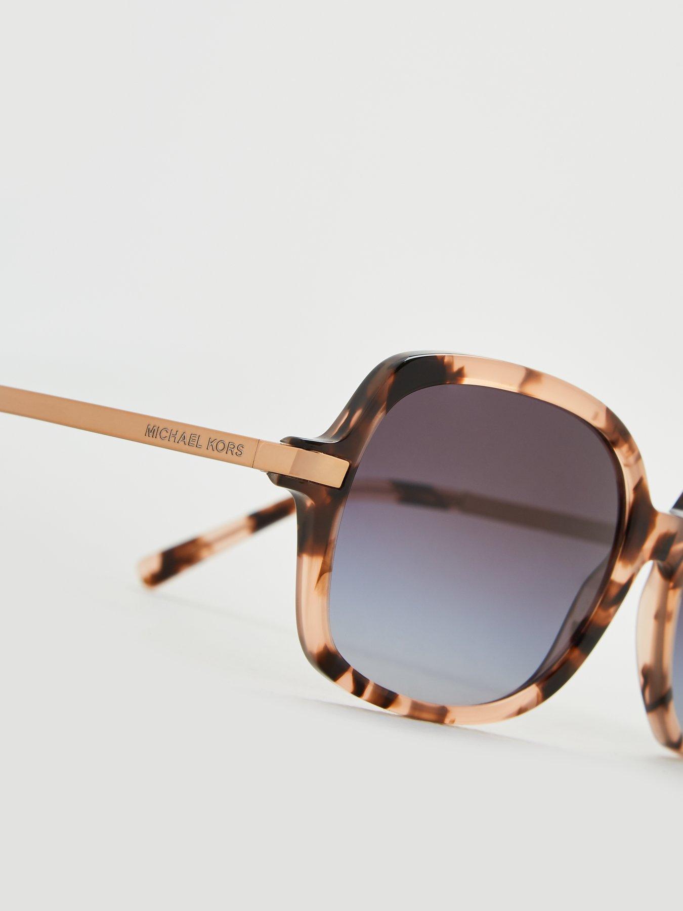 Image 3 of 5 of Michael Kors Adrianna II&nbsp;Square Sunglasses -&nbsp;Pink Tortoise