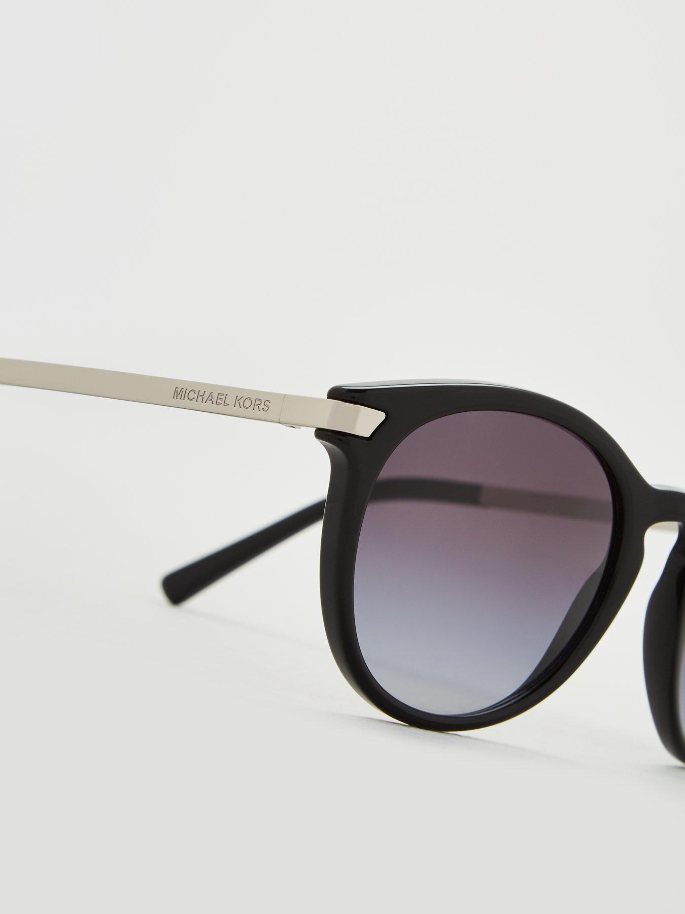 Image 2 of 4 of Michael Kors Adrianna III&nbsp;Round Sunglasses -&nbsp;Black