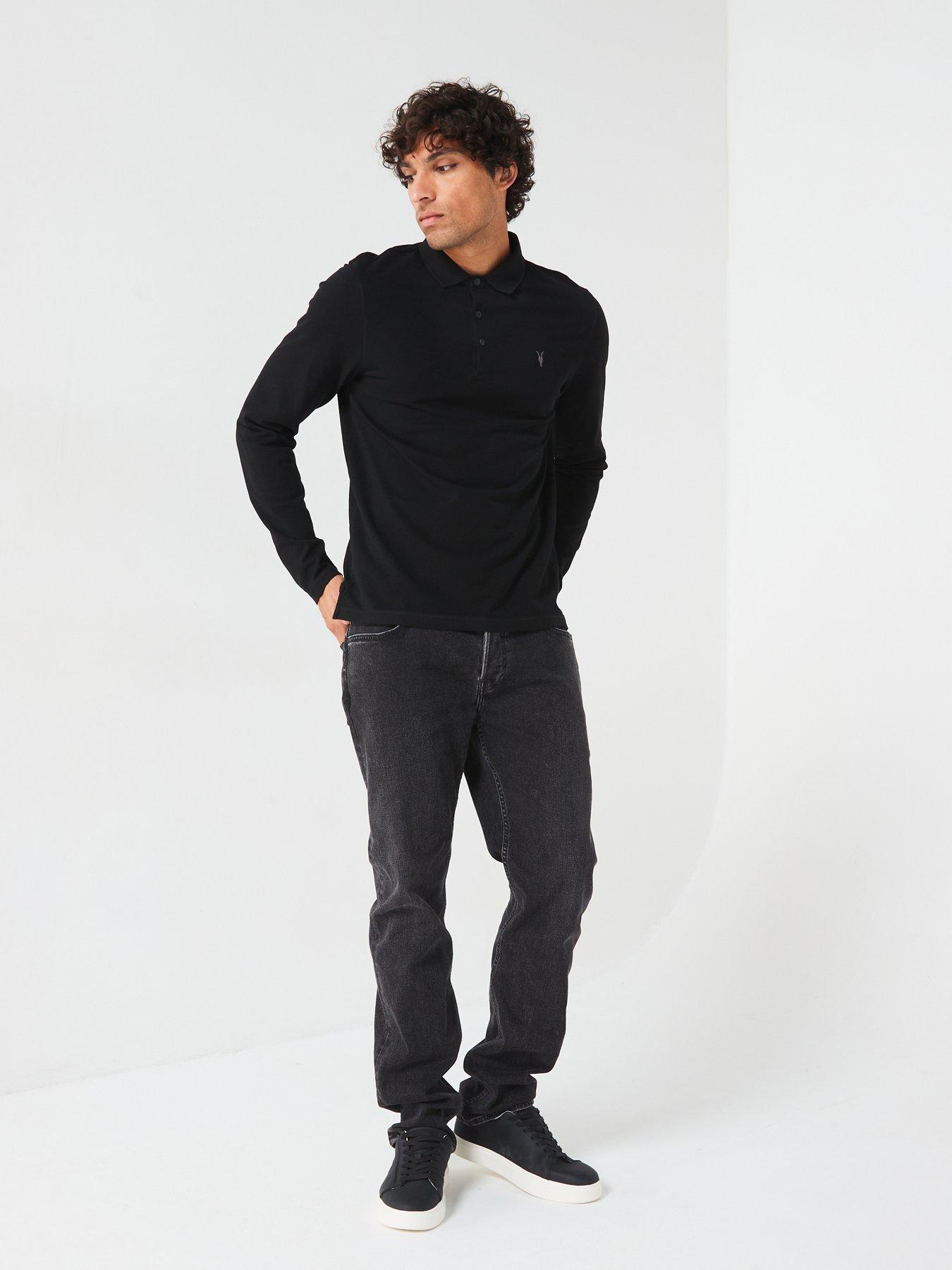 allsaints-reform-long-sleeve-polo-shirt-blackback