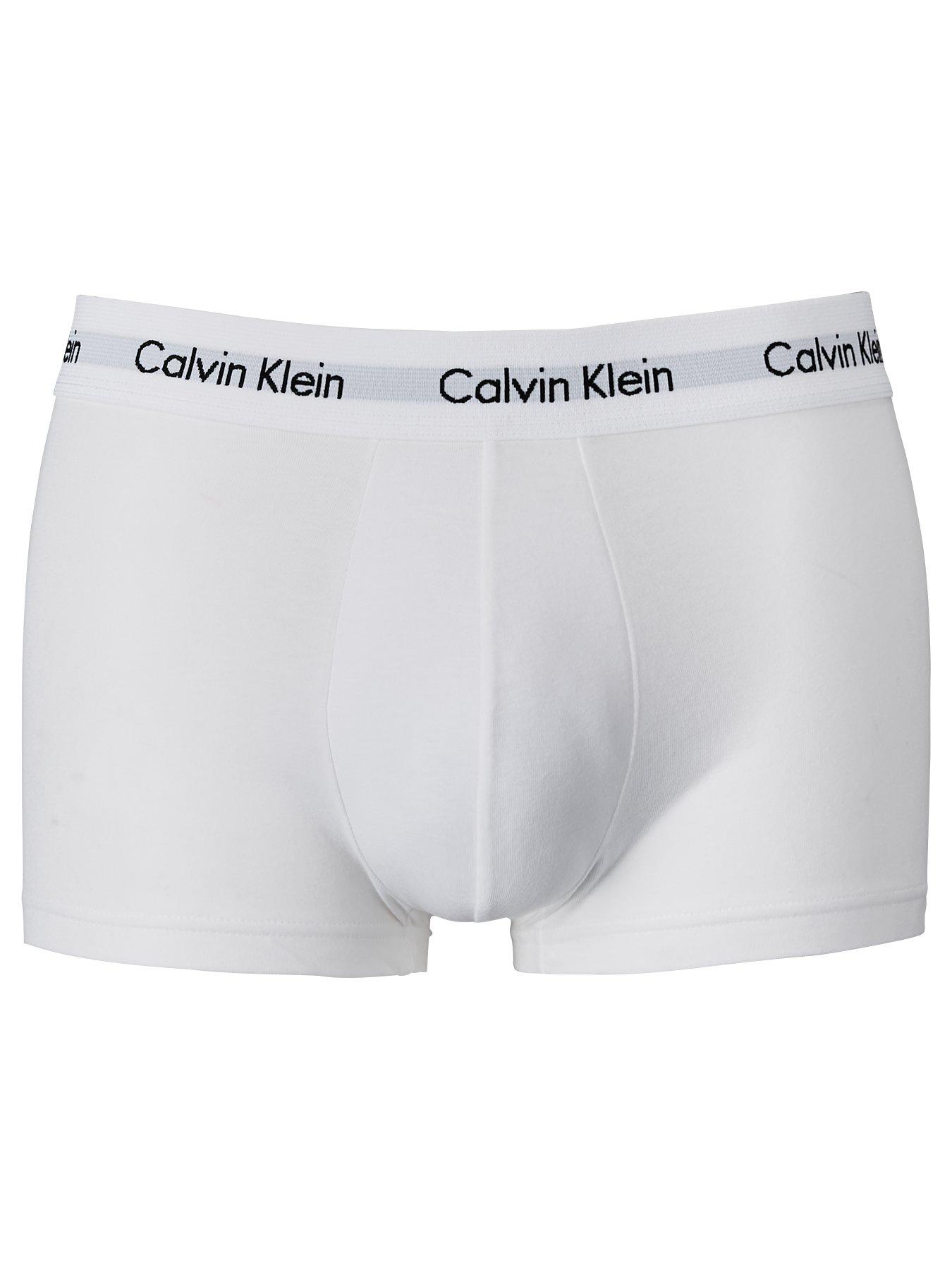 Image 2 of 3 of Calvin Klein Calvin Klein 3 Pack Low Rise Trunks - White